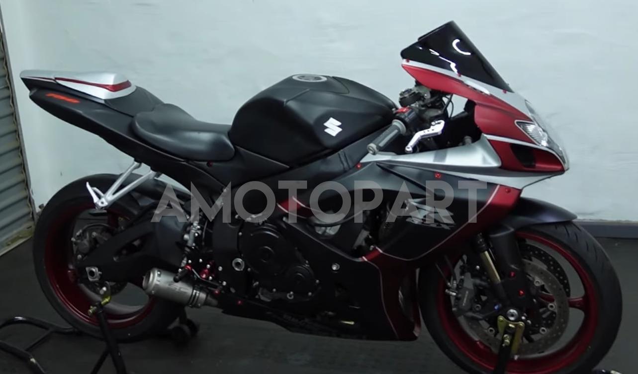 Amotopart 2006-2007 Suzuki GSXR 600/750 Mattrot&Schwarzes Verkleidungsset