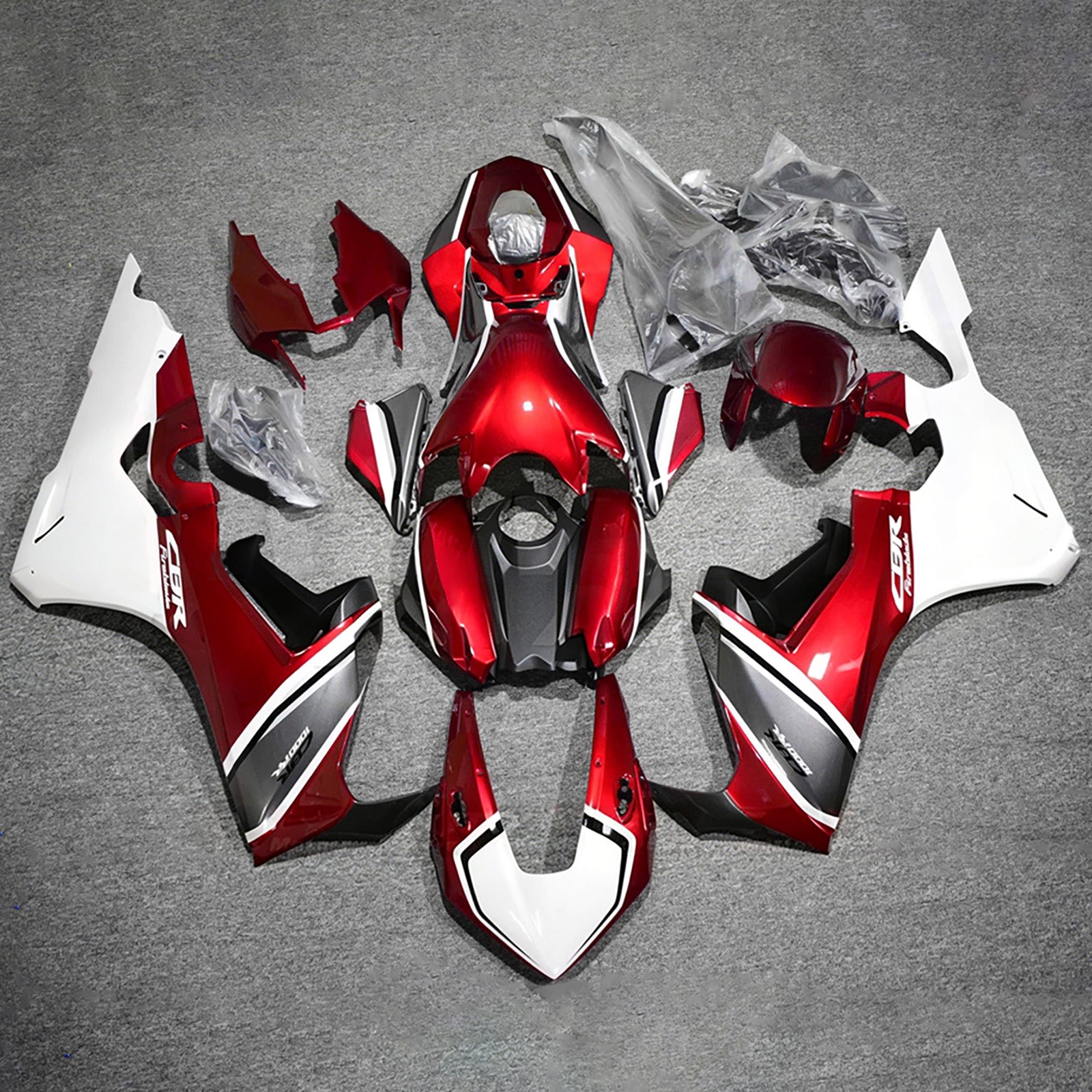 Amotopart 2017-2026 Honda CBR1000RR White/Red Fairing Kit