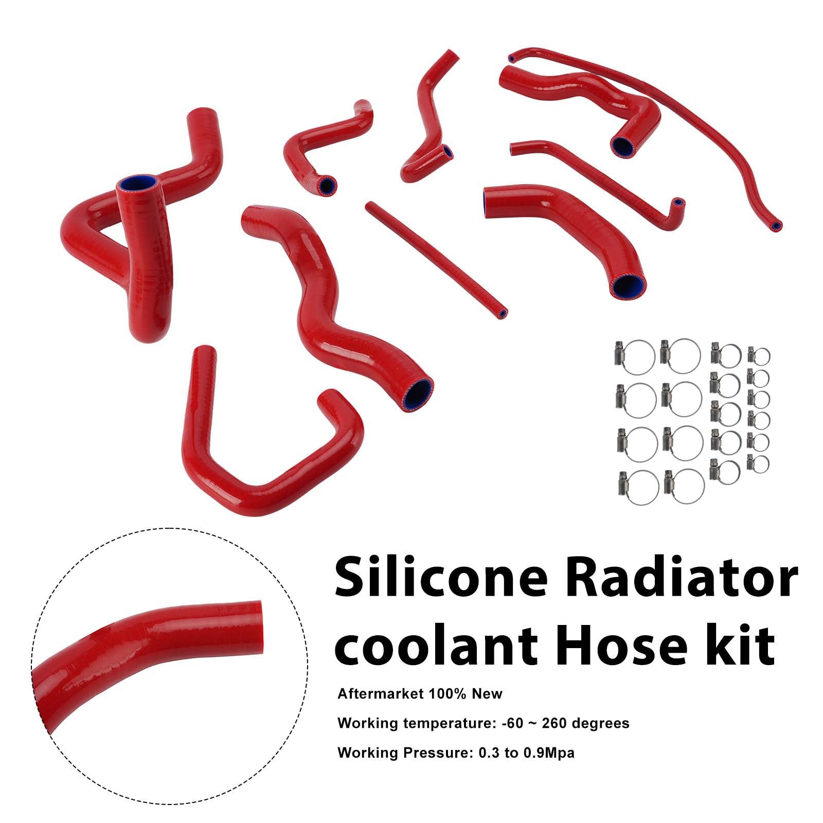 09-26 Kit de mangueira de refrigeração do radiador de silicone Kawasaki Ninja 636 ZX-6R