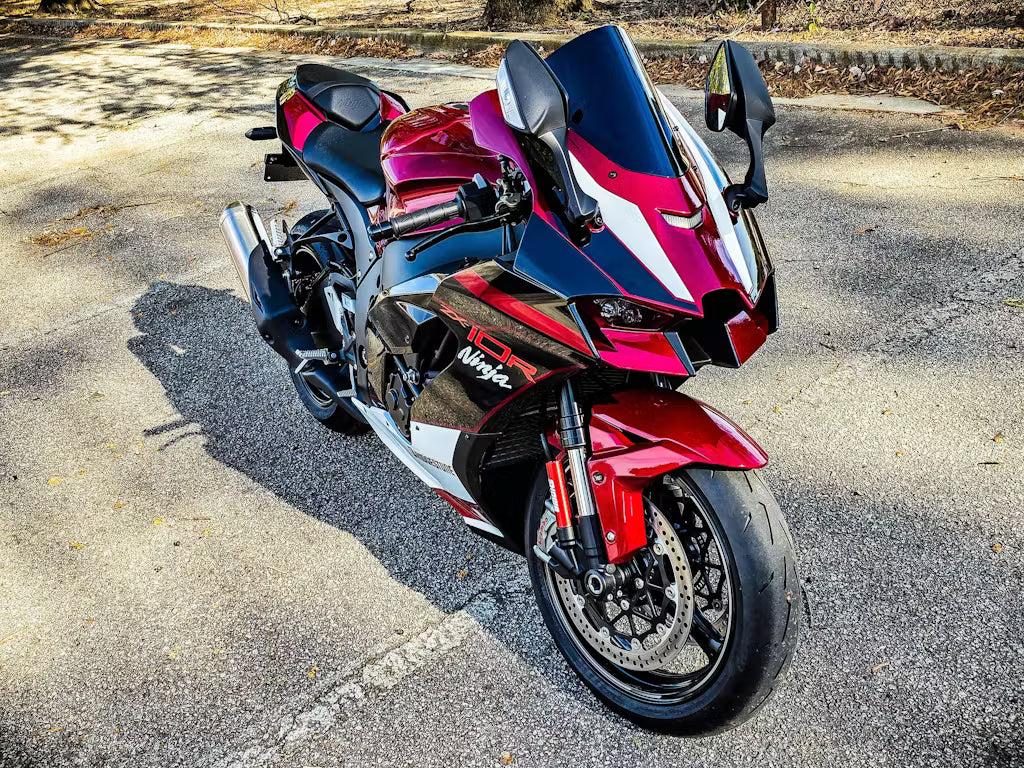 Amotopart 2021-2025 Kawasaki ZX10R ZX10RR Blosy czarny biały czerwony zestaw owiewki