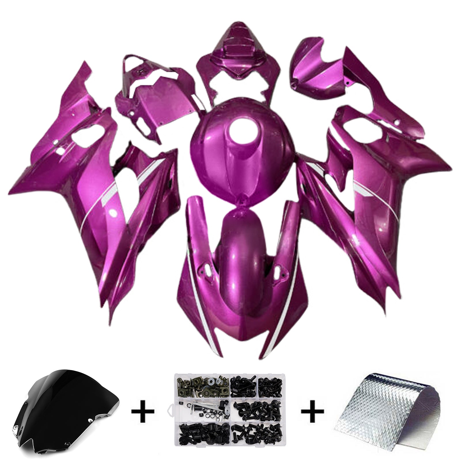Amotopart 2008-2016 Yamaha YZF-R6 Purple Pink Fairing Kit