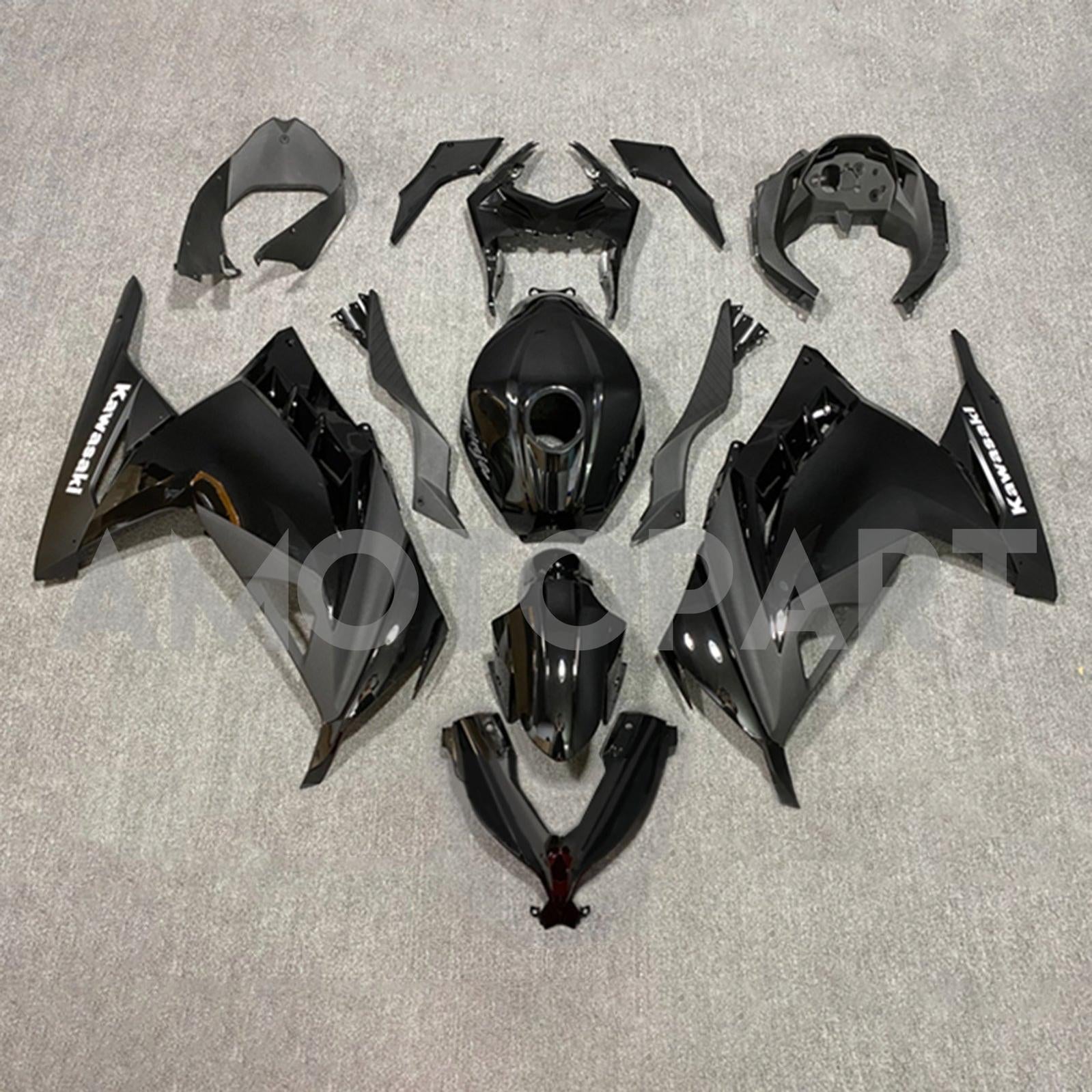 Amotopart 2013-2024 Kawasaki EX300/Ninja300 Gloss&Matte Black Fairing Kit