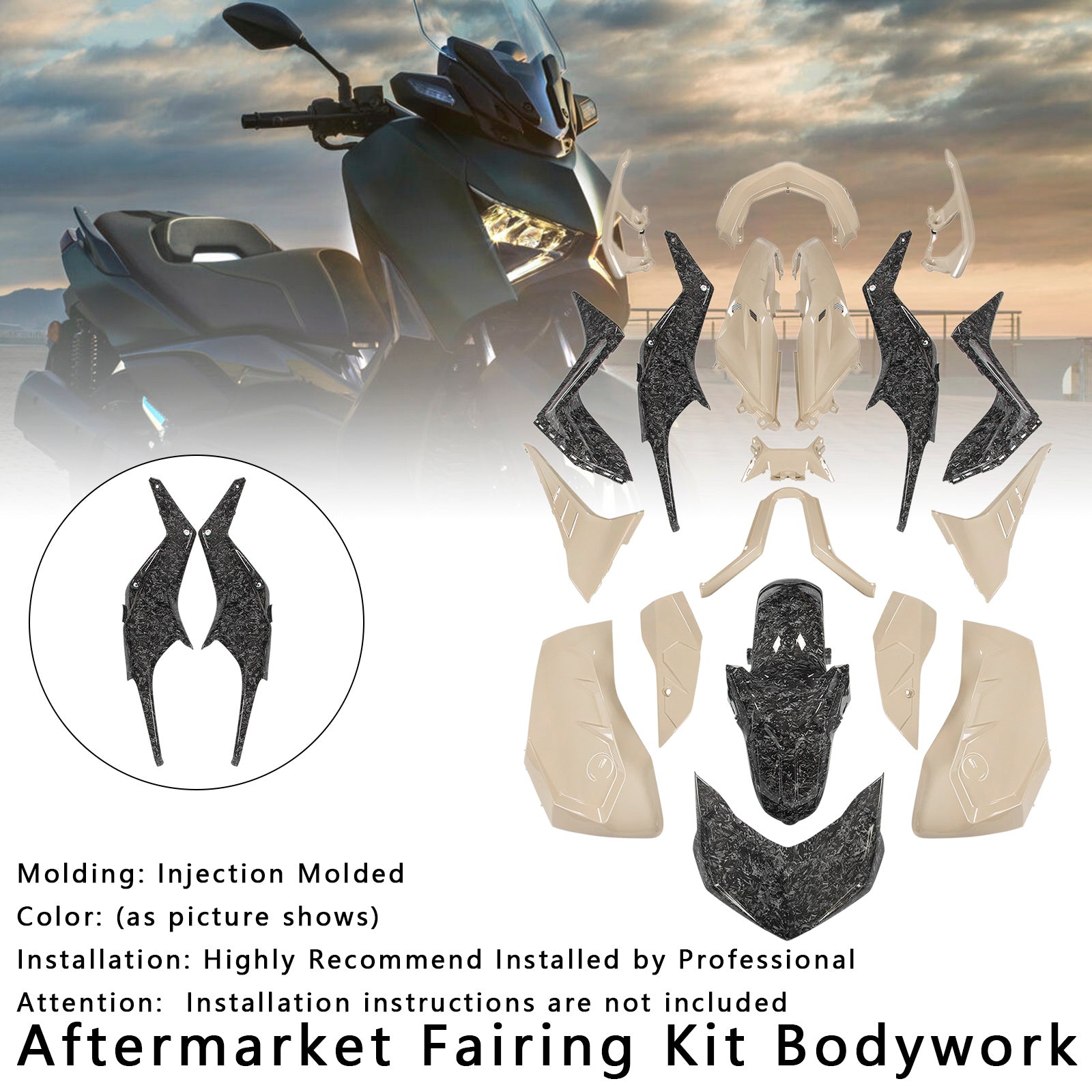 Amotopart 2023-2024 Yamaha X-MAX 300 Fairing Kit