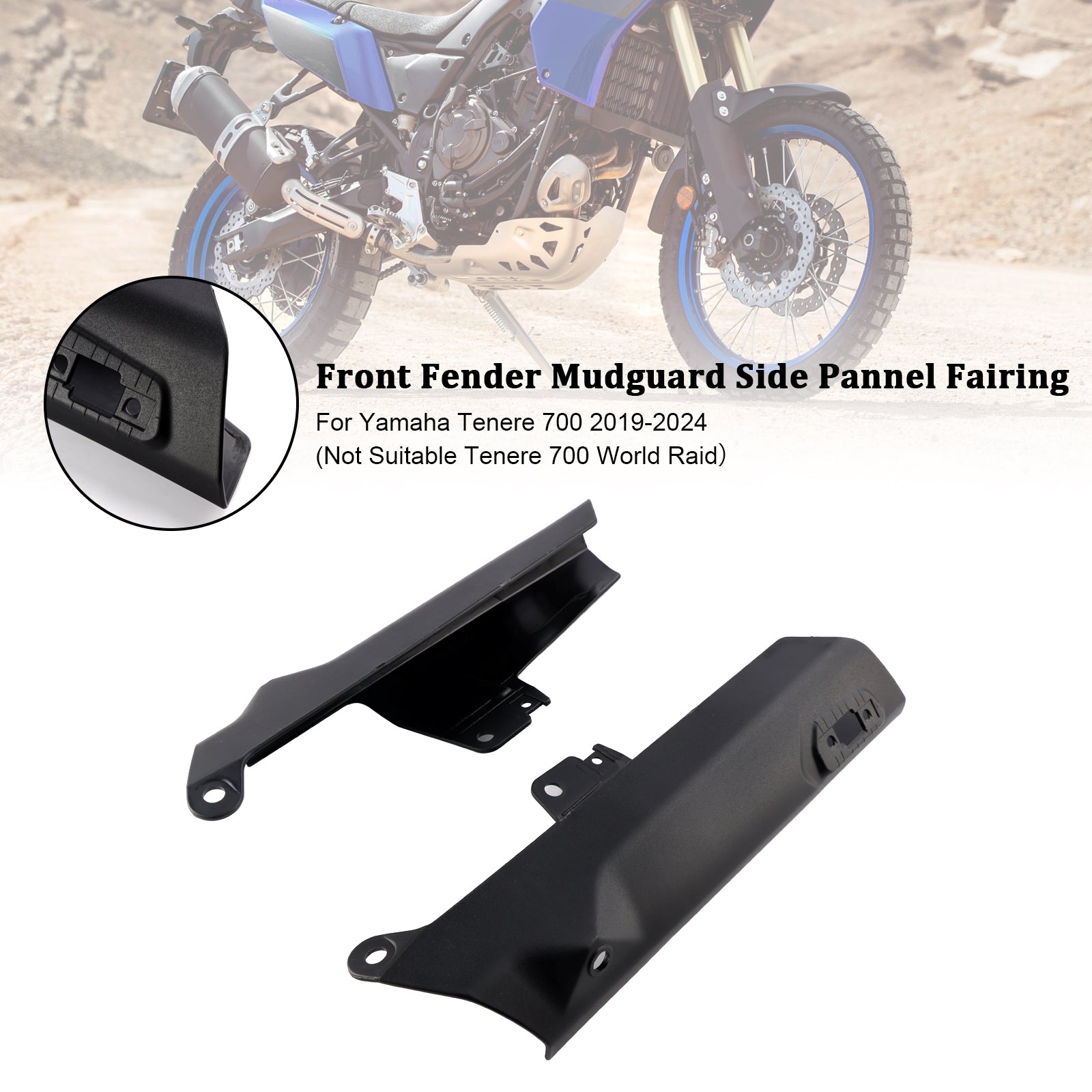 2019-2024 YAMAHA Tenere 700 Front Fender Side Panel Protector Fairing
