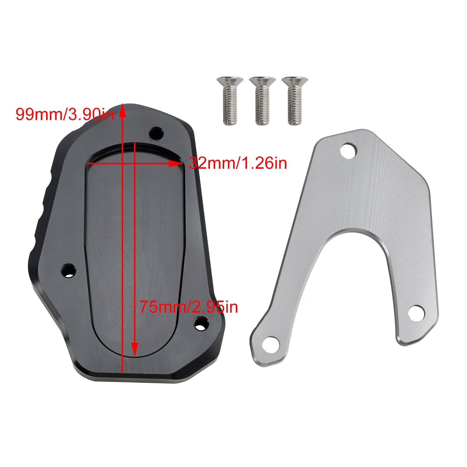 20-23 Suzuki V-Strom DL1050xt Kickstand-Vergrößerungsplattenpad