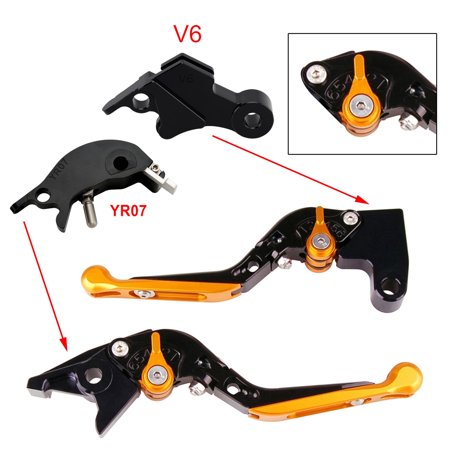 24-25 YAMAHA XSR900 XSR900GP MT-09 MT-09SP Adjustable Clutch Brake Lever