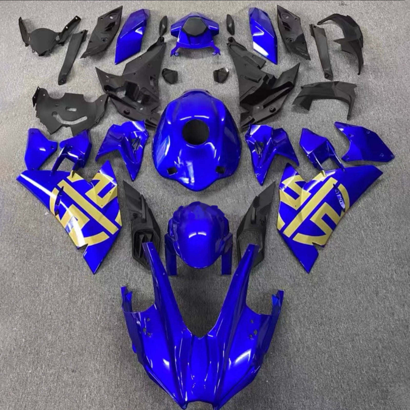 Amotopart 2015-2022 Kawasaki Ninja H2 Blue Fairing Kit