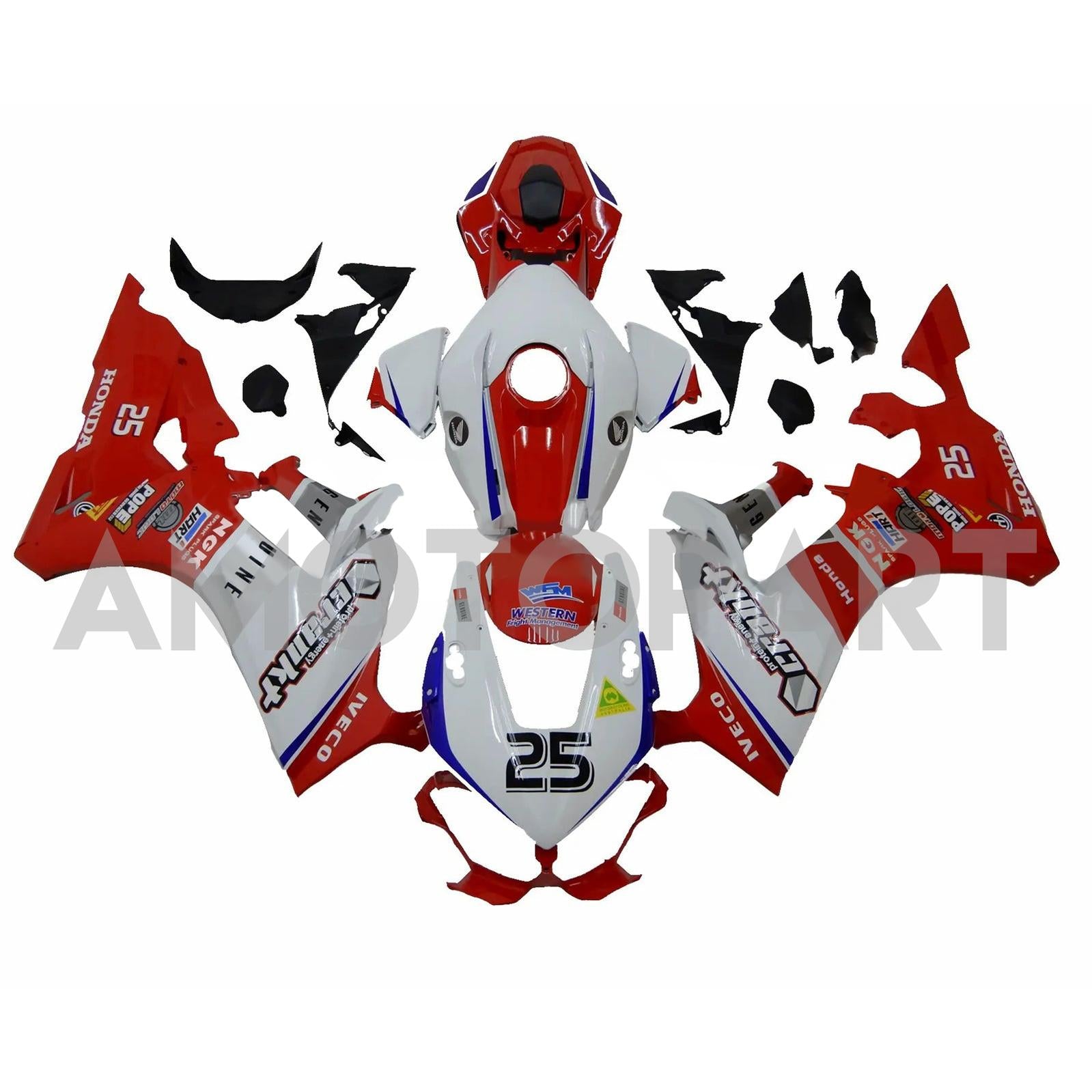 Amotopart 2017-2025 CBR1000RR HONDA RED & WHITE LOGO PROHLIZENÍ