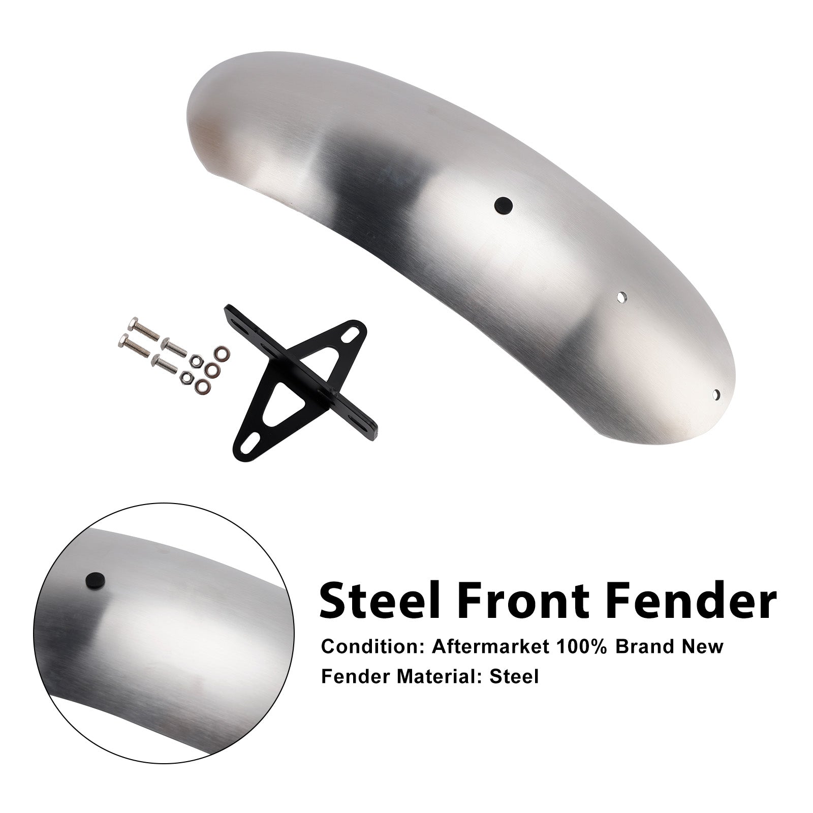 10-16 Parafango anteriore in acciaio speciale MOTO GUZZI V7 II Stone Classic