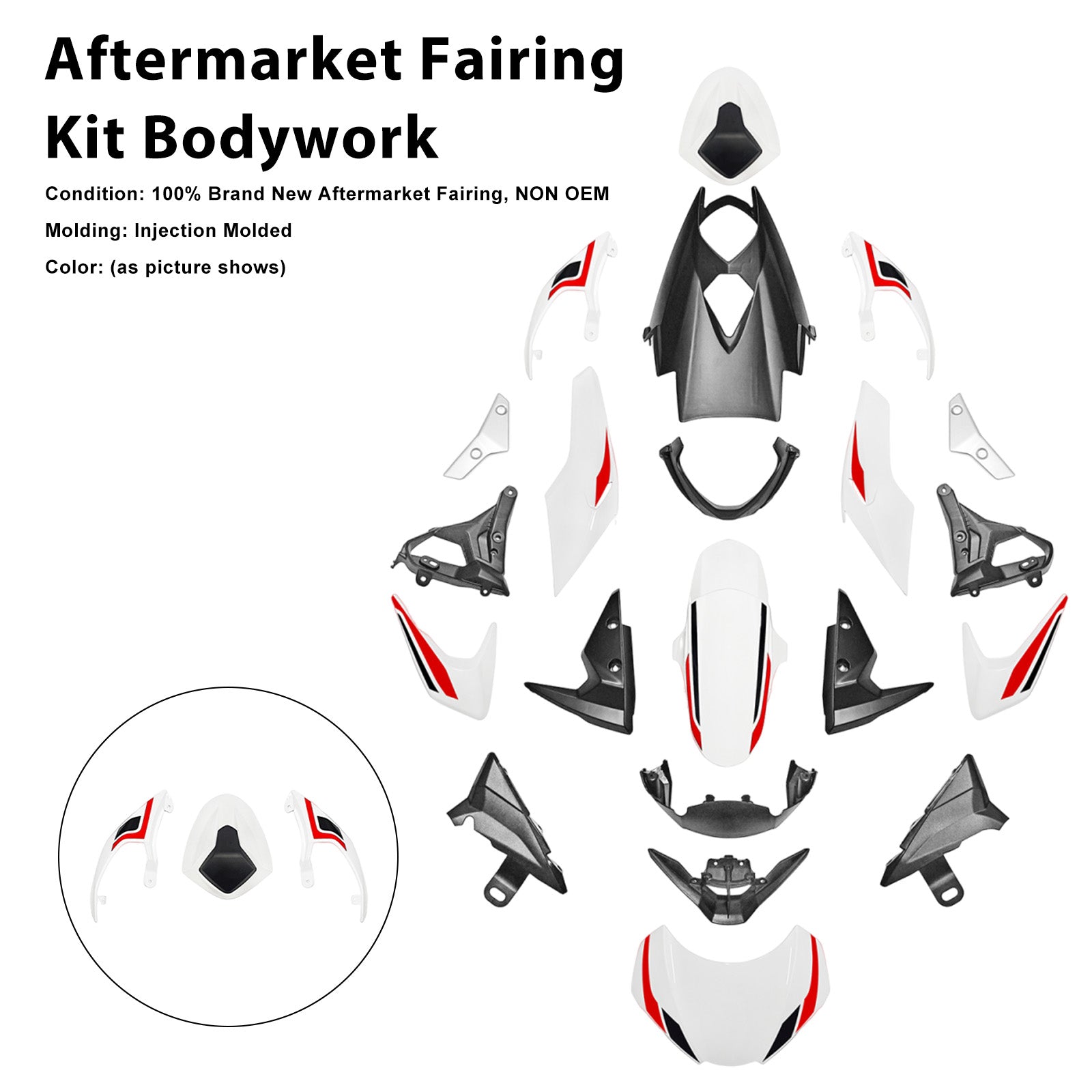 Amotopart 2020-2022 Collection de kits de carénage Triumph Street Triple 765 R/RS