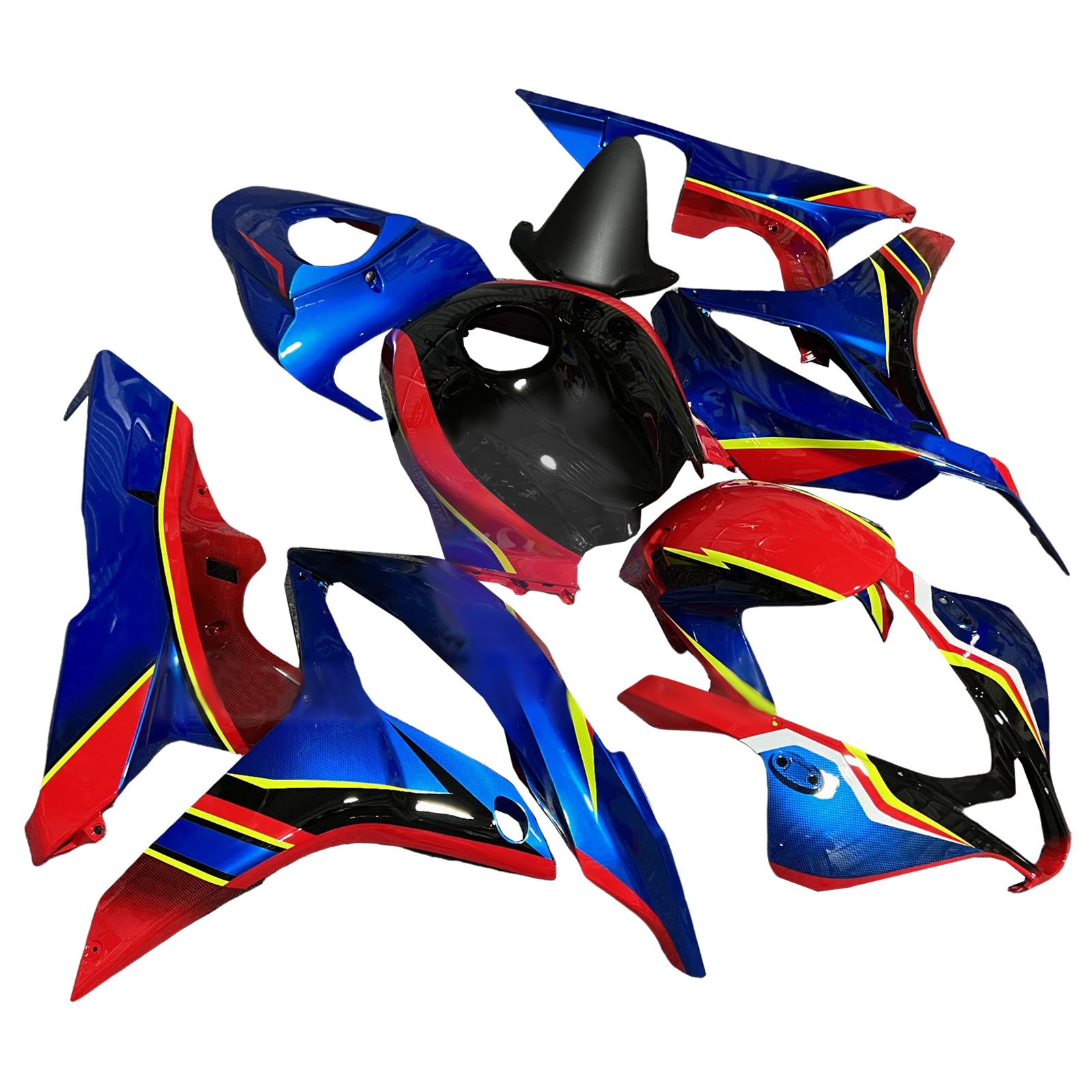 Amotopart 2007-2008 Honda CBR600RR Kit de carénage noir rouge jaune rouge bleu