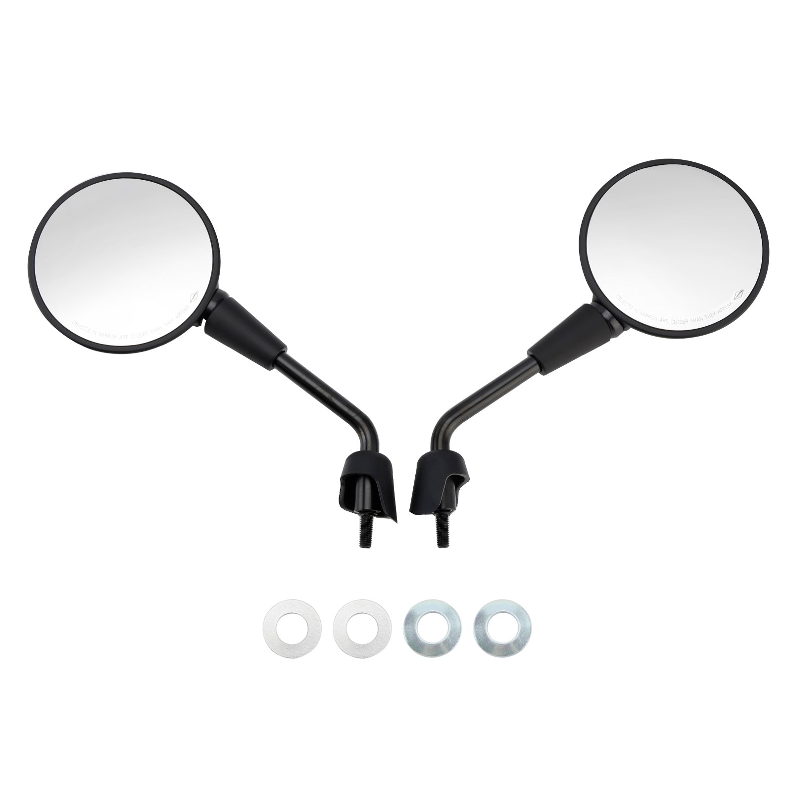 Vespa Primavera 50-125 Sprint 50-150 Gts 125 300 Pair Shorty Mirrors Black