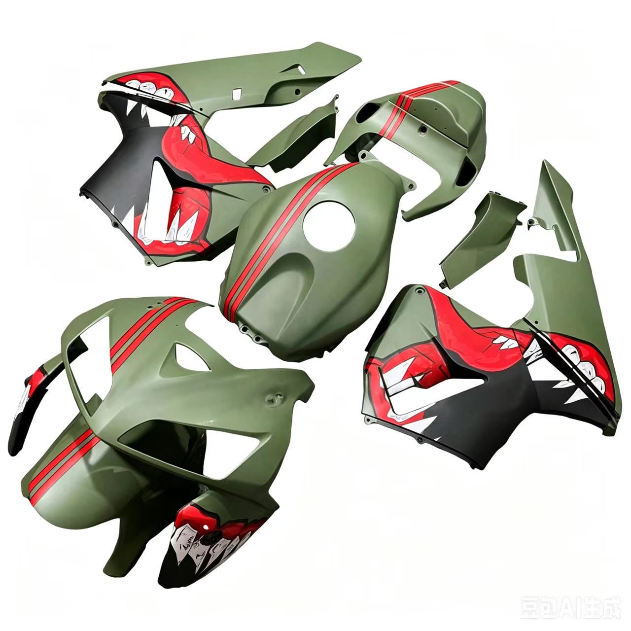 Amotopart 2005-2006 Honda CBR600RR Green Fairing Kit