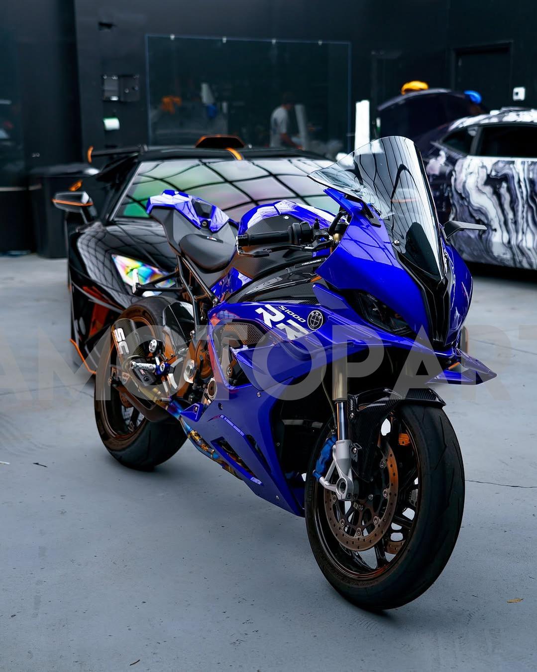 Amotopart 2023-2024 S1000RR BMW Glossy Dark Blue Fairing Kit