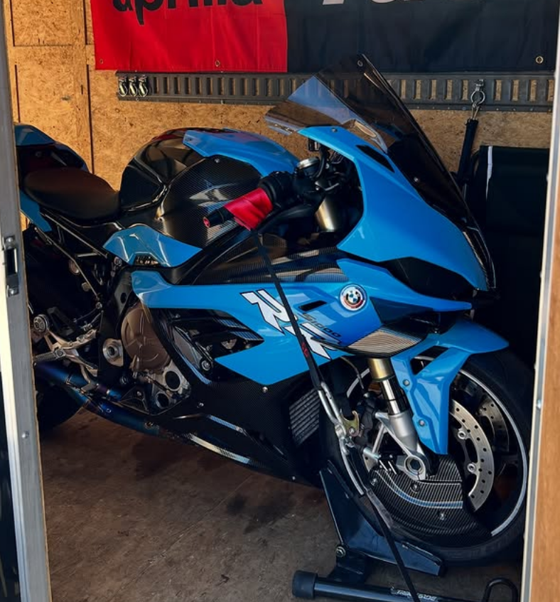 Amotopart 2019-2022 BMW S1000RR Forge koolstofvezelpatronen Blue Fairing Kit