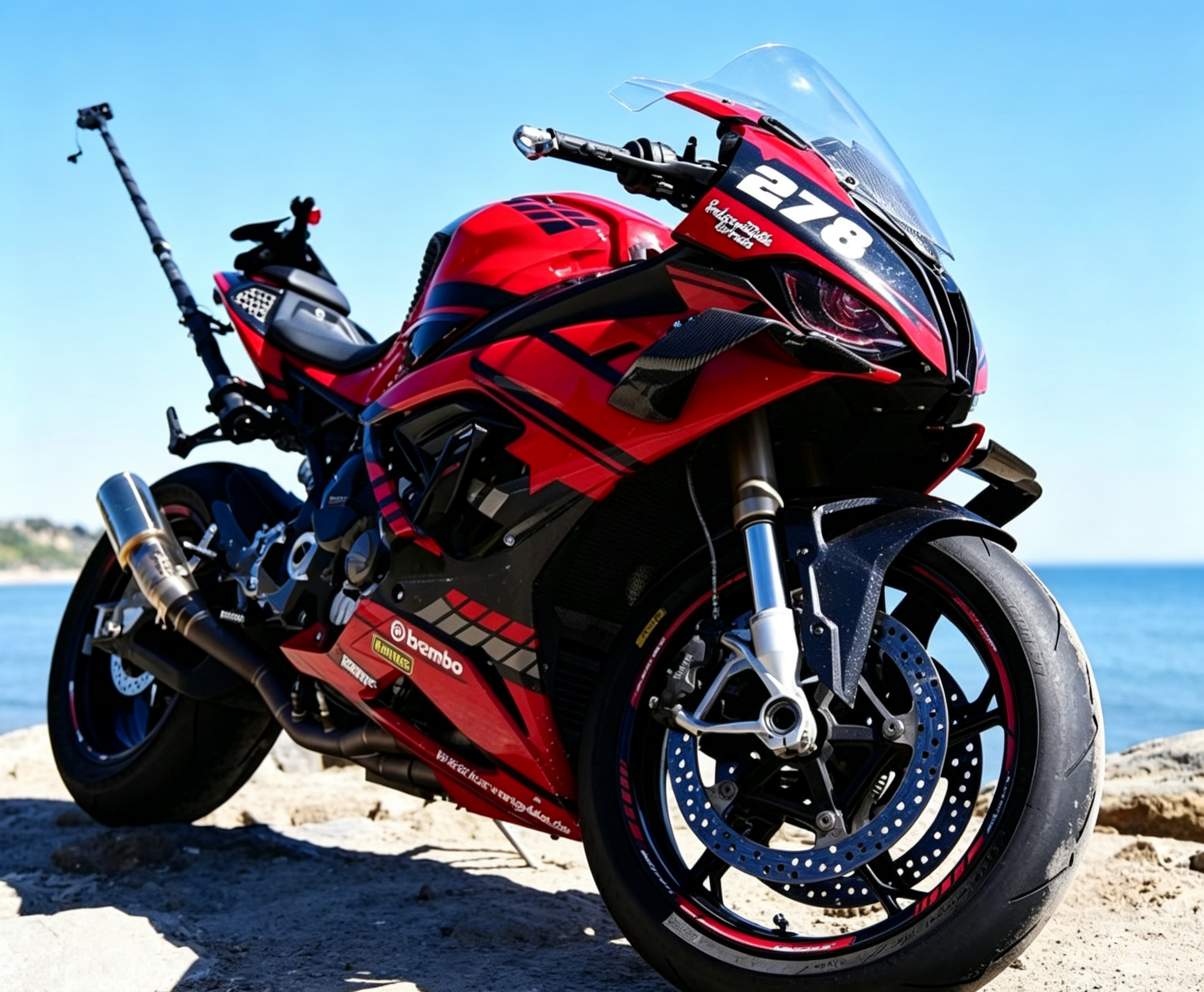Amotopart 2019-2022 BMW M1000RR S1000RR Black Red Fairring Kit