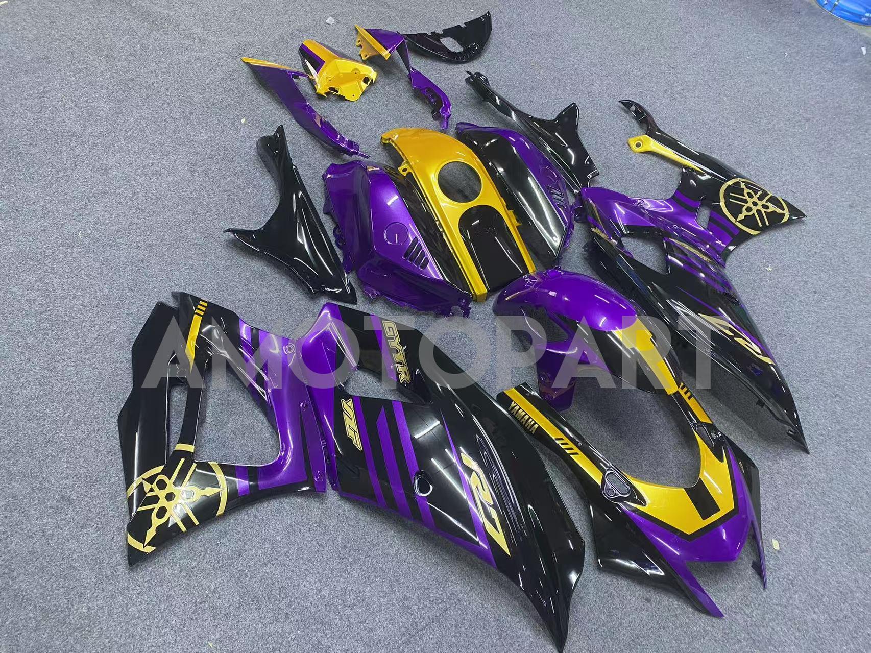 Amotopart 2021-2025 Yamaha YZF-R7 Purple & Gold Black Kit
