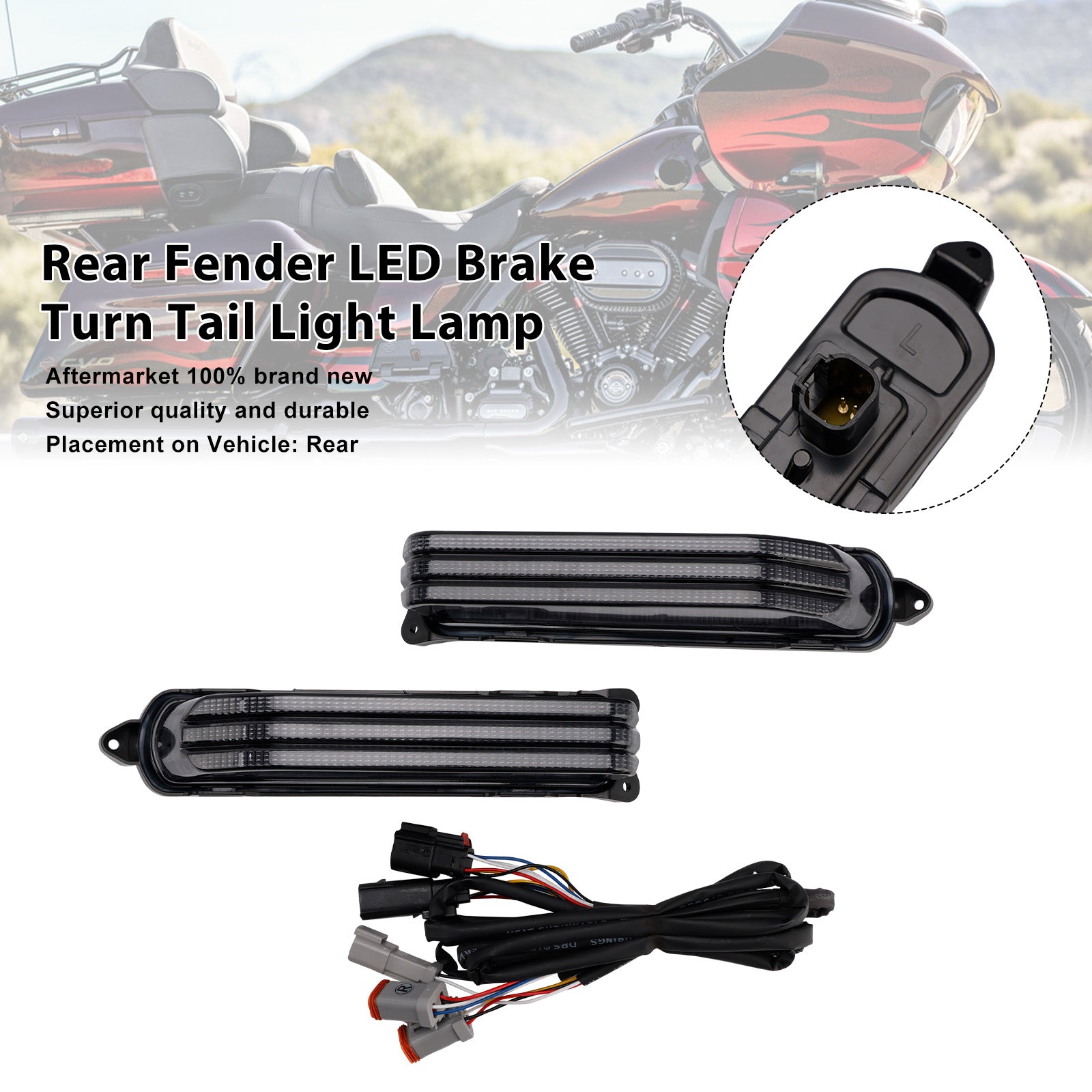 Touring Electra Glide 2014-2024 Rear Fender Brake Turn Tail Light Lamp