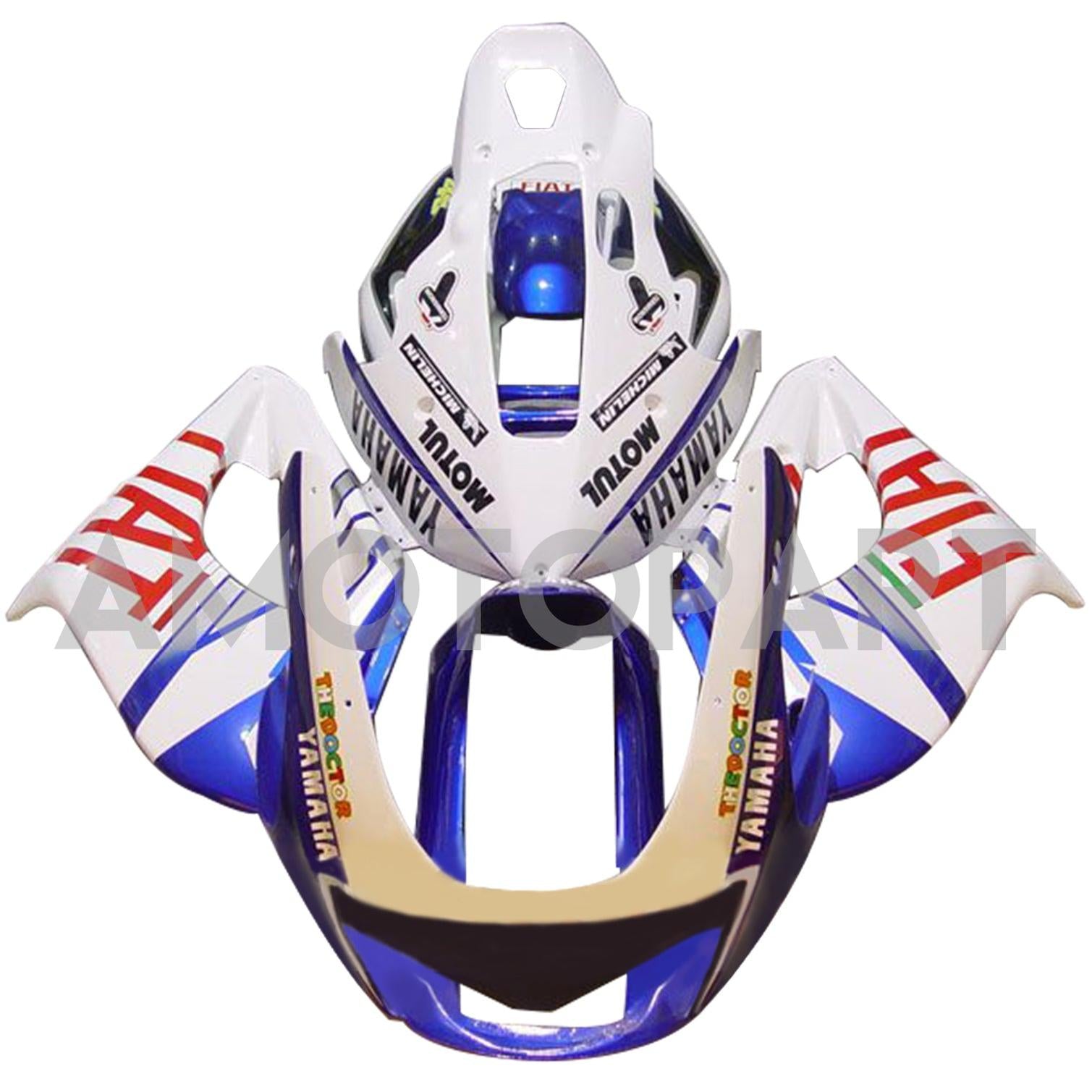 Amotopart 1997-2007 Yamaha YZF1000r Thunderace White Blue Beurskit
