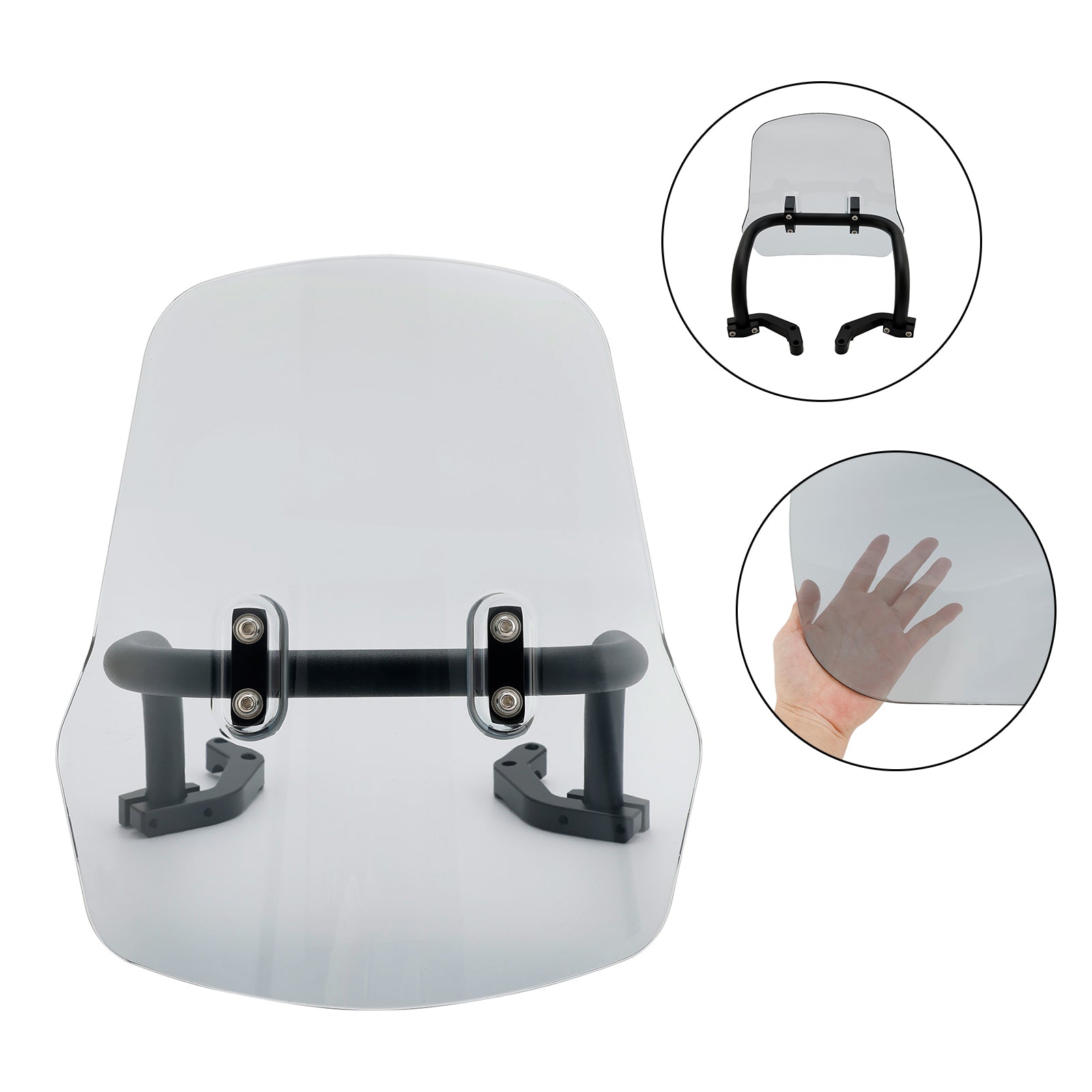 Windshield WindScreen + Bracket fit for HONDA CRF250L/S CRF250M CRF300L Monkey 125 MSX125 21-24