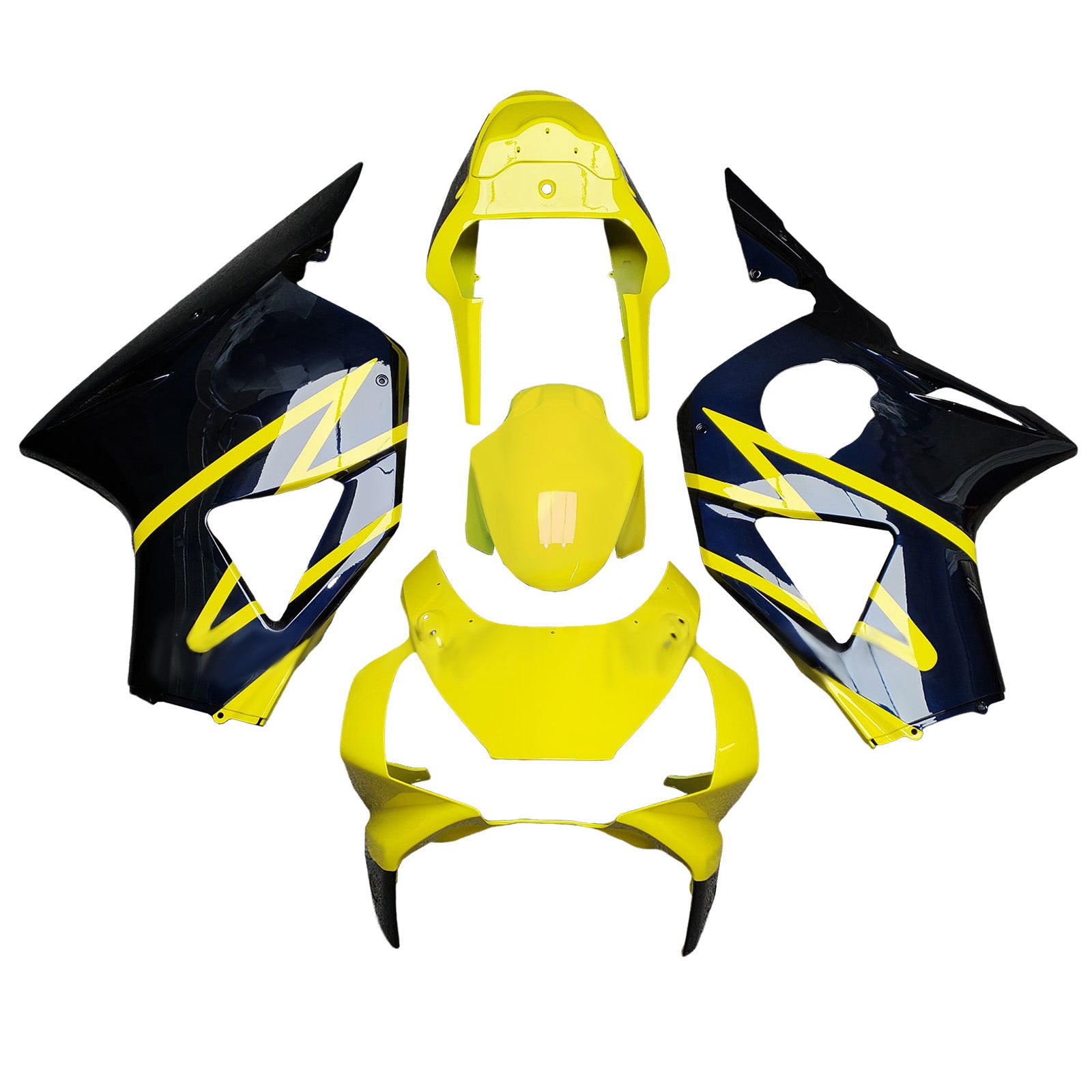 Amotopart 2002-2003 Honda CBR954 Yellow Black Fairing Kit