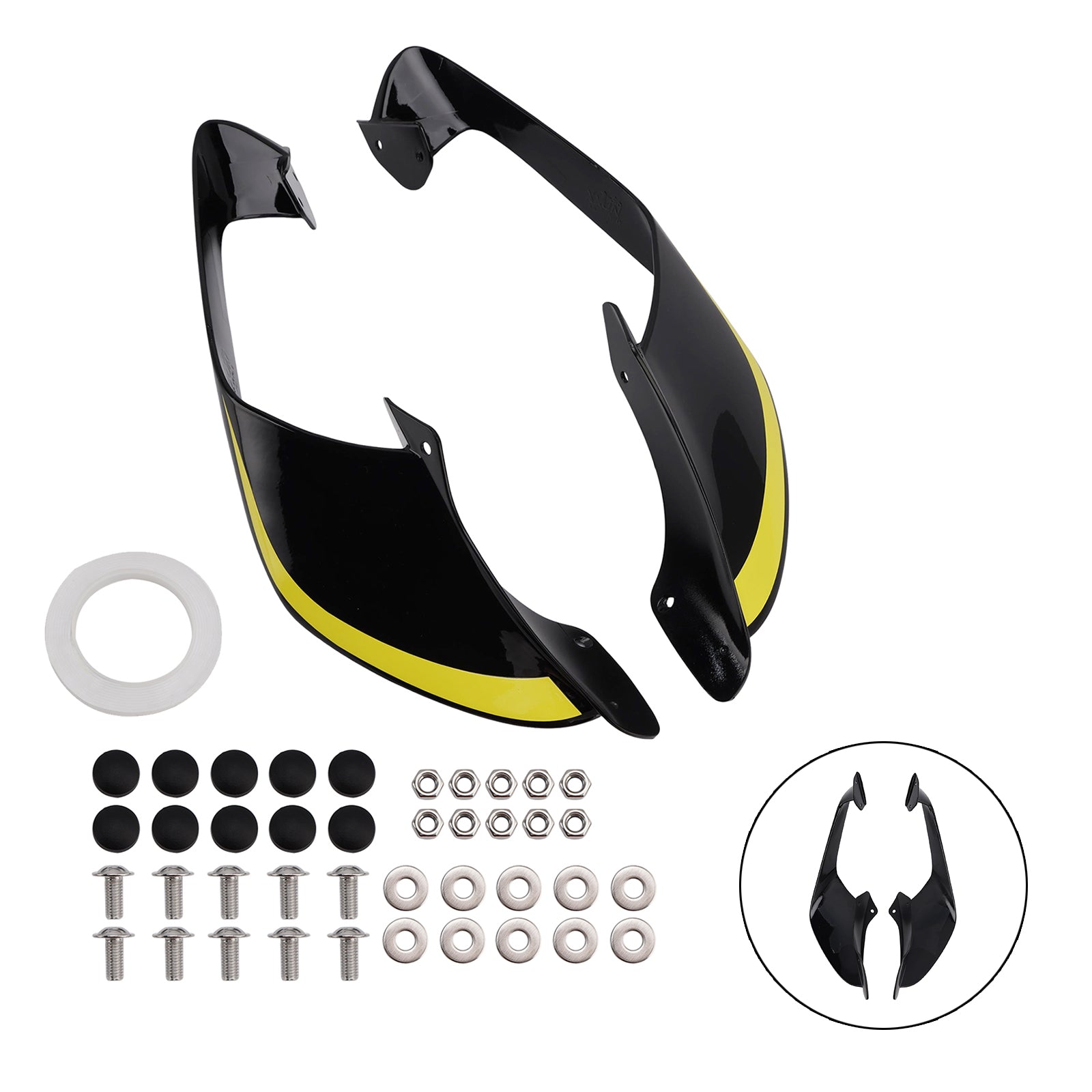 2021-2024 Yamaha YZF R1 R1M Voorzijde Winglets Vleugels Spoiler Kuip