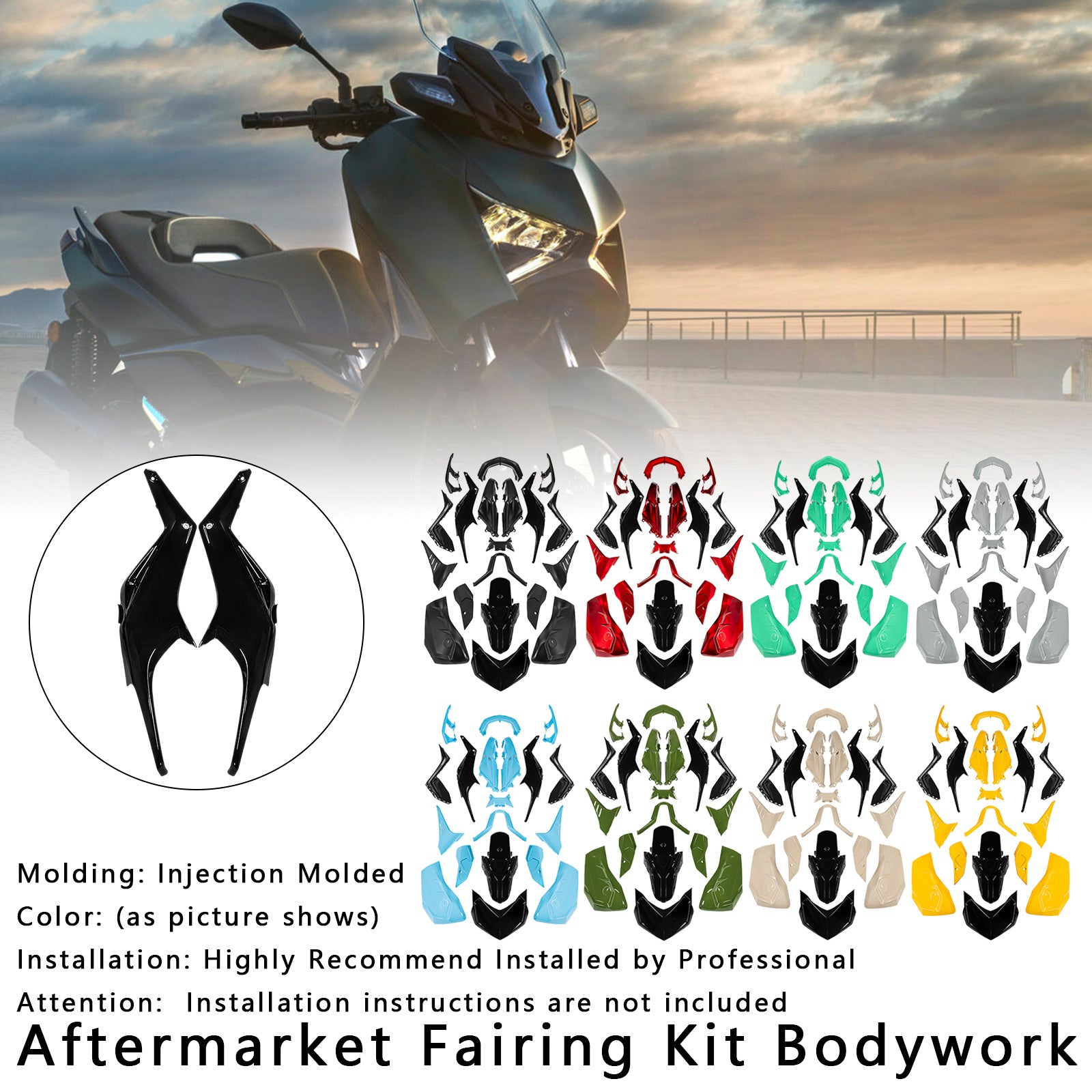 Amotopart 2023-2024 Yamaha X-MAX 300 Fairing Kit