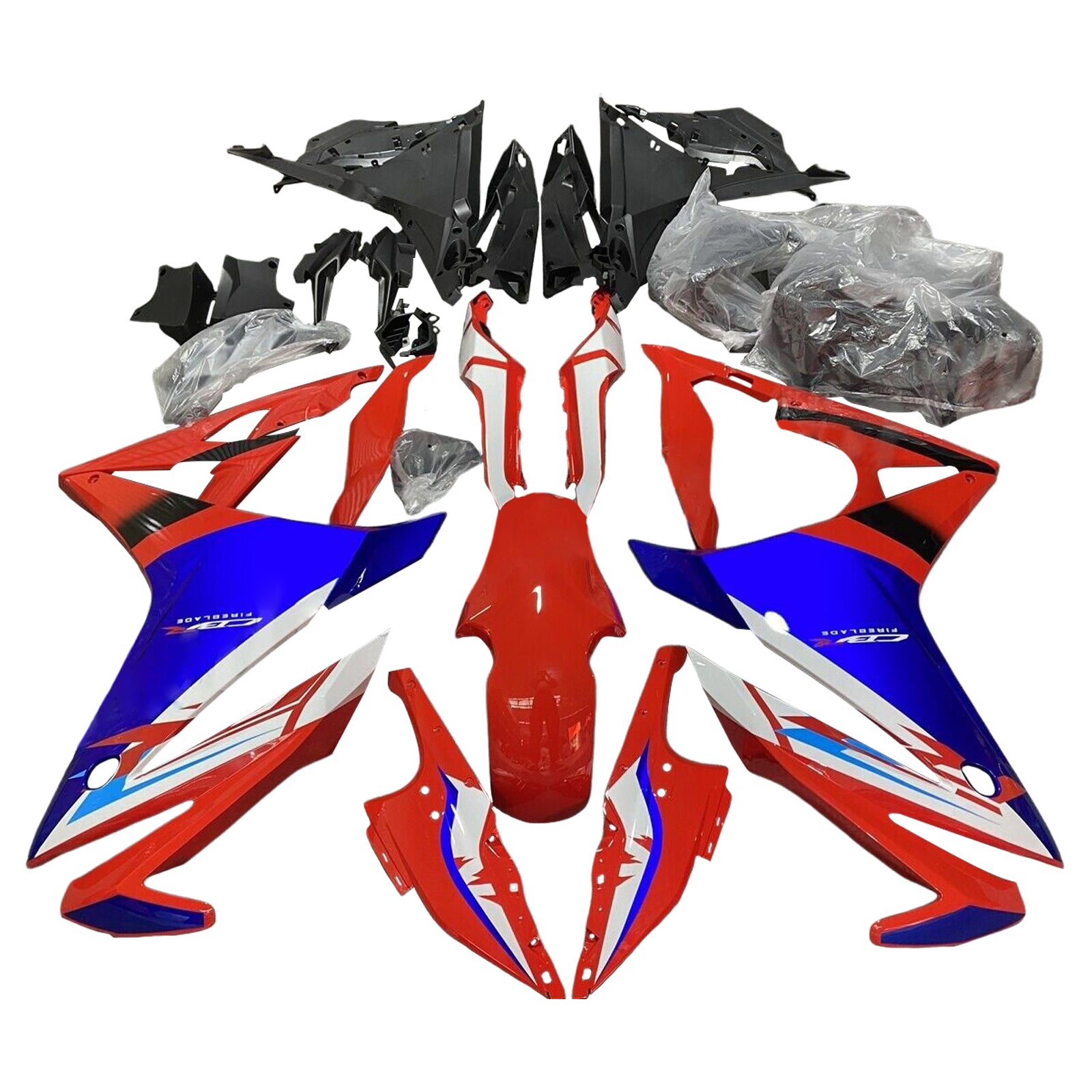 Amotopart 2016-2018 Honda CBR500R Red Blue Black Fairing Kit