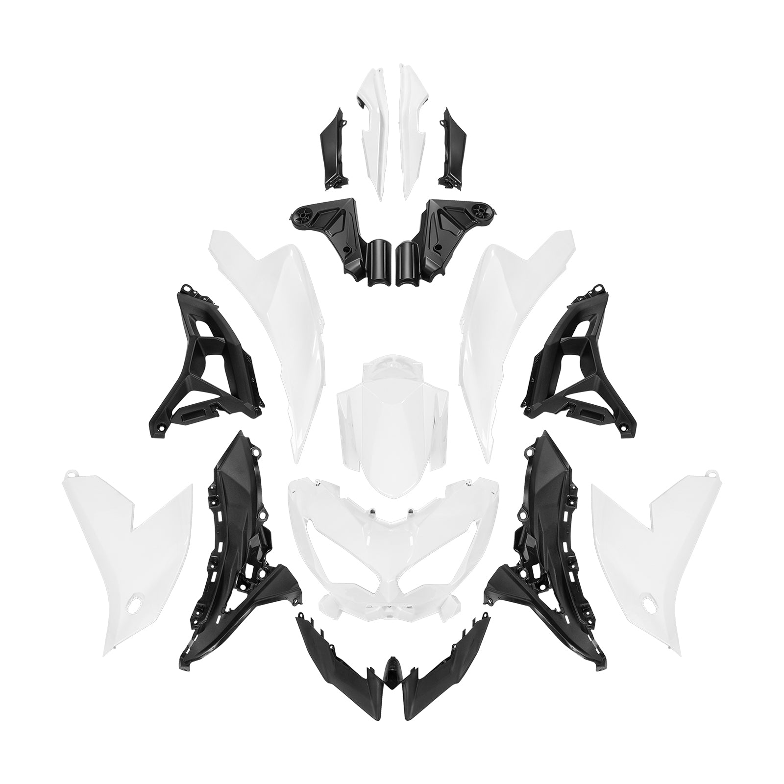 Amotopart 2022-2024 Kawasaki VERSYS 650 KLE ABS Kit de carenado blanco