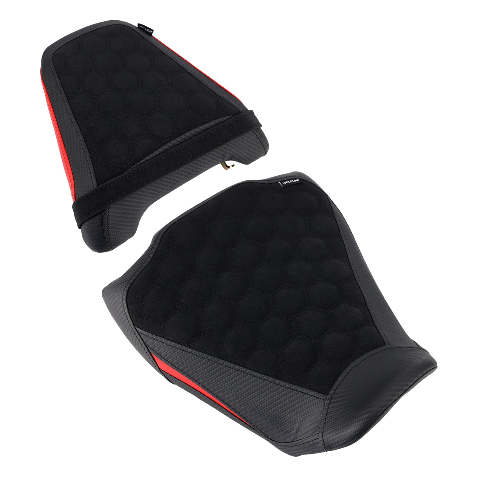 24-25 Honda Cb650R Cbr650R Front&Rear Raider Passenger Cushion Kit Red1