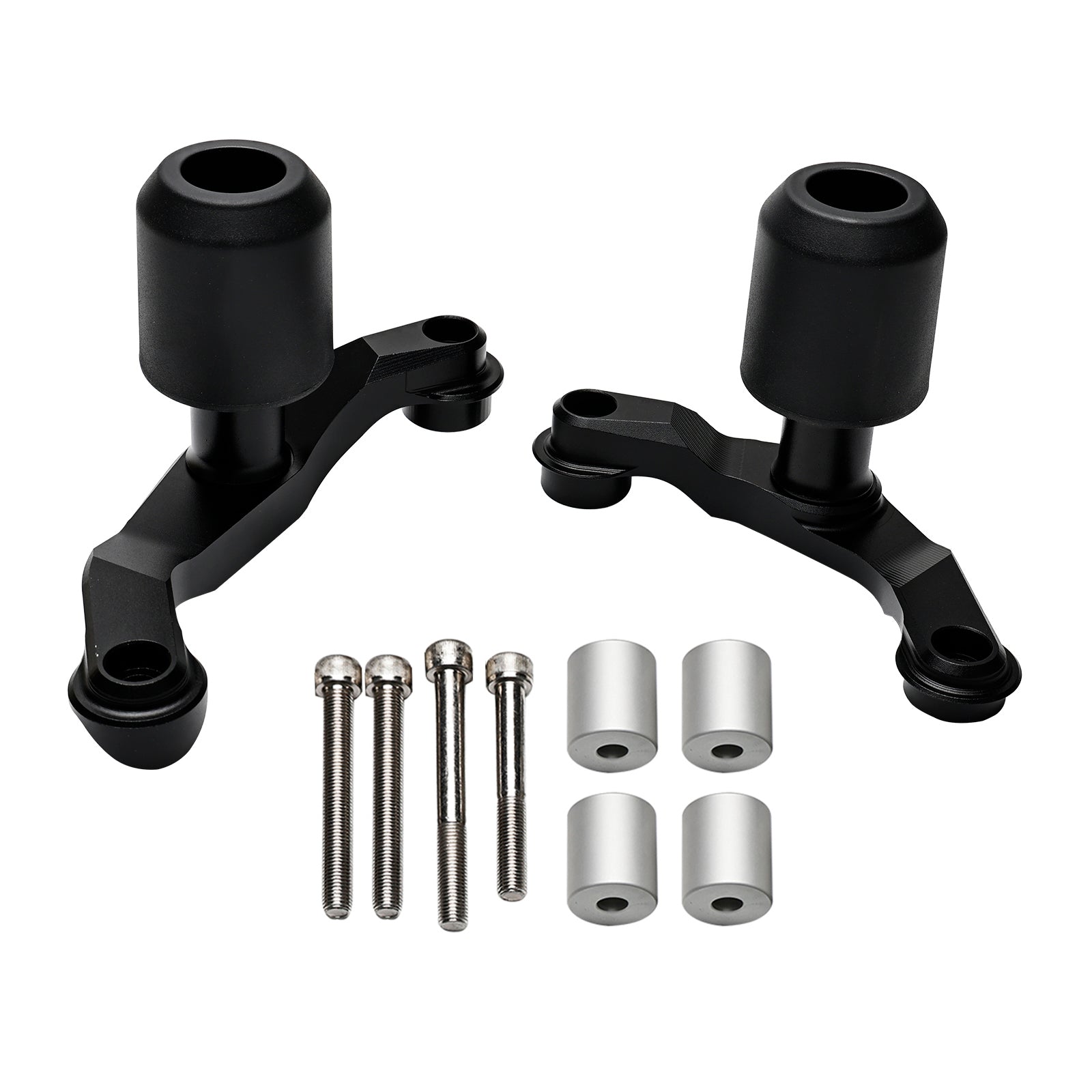 20-23 2021 Kawasaki Zh2 Cnc Anti-Crash Frame Sliders Protector Black