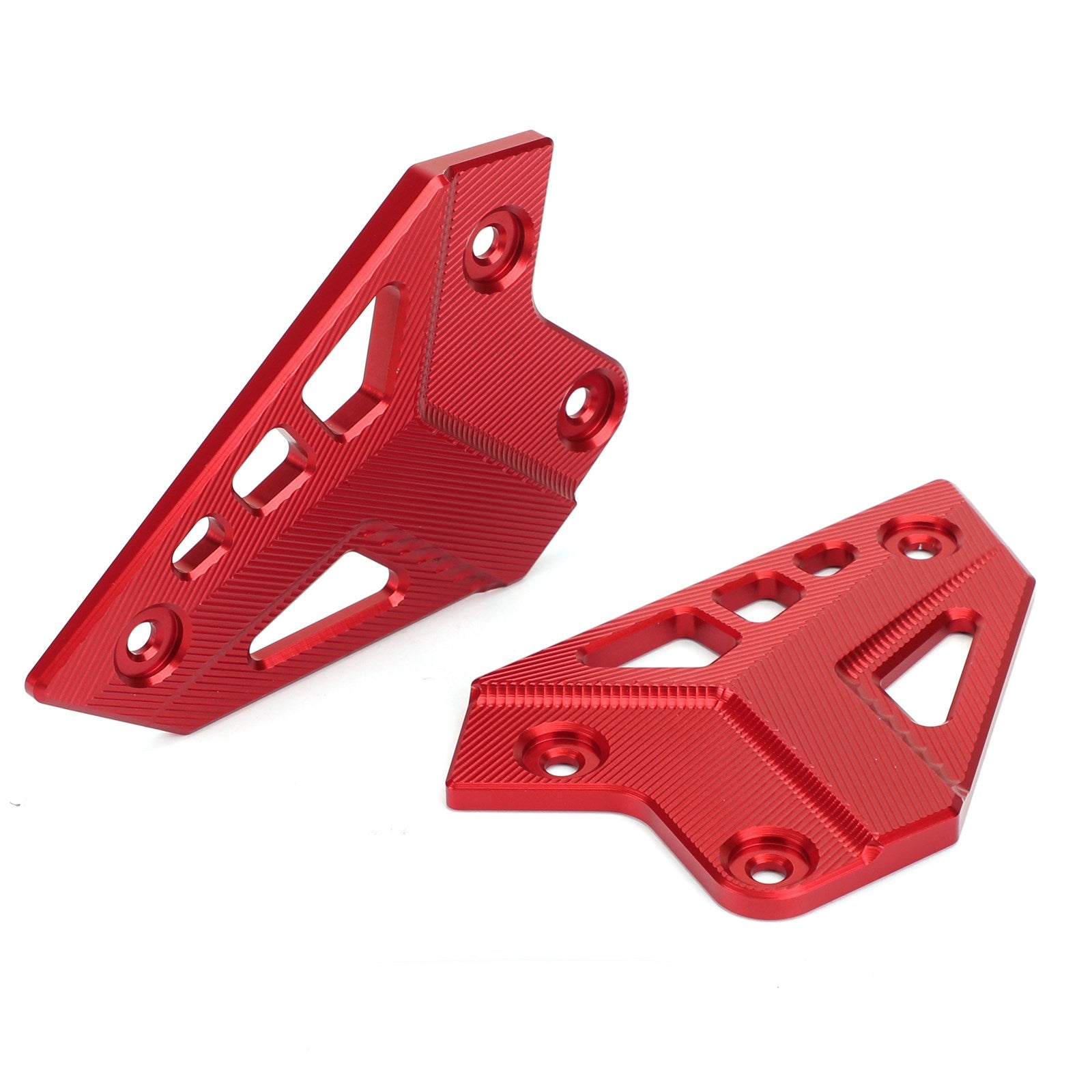 17-21 Kawasaki Z900 Footpeg Footrost Heel Plates Guard Protector Set Red