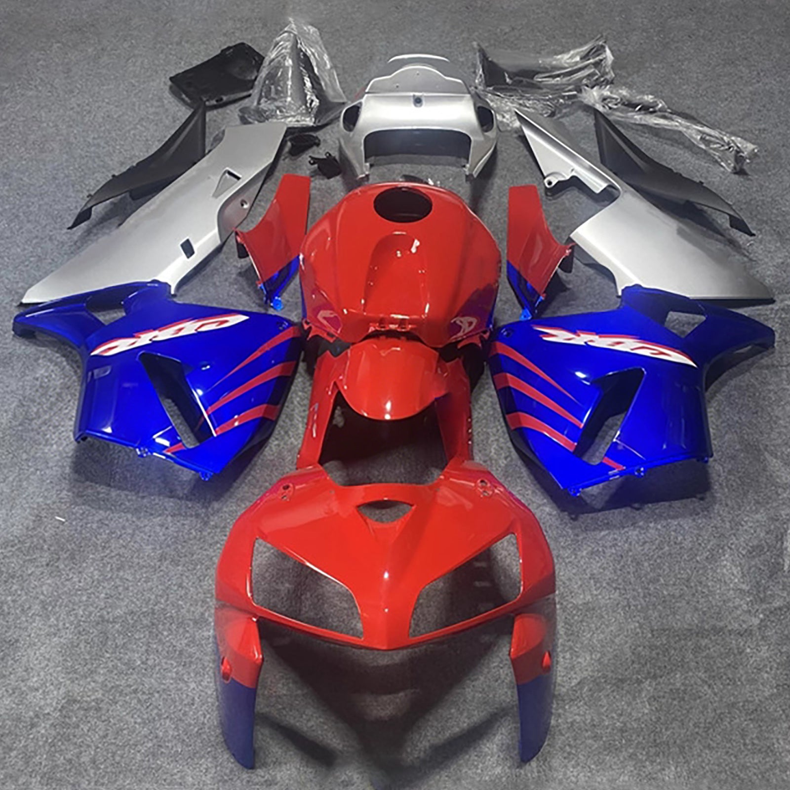 Amotopart 2005-2006 Honda CBR600RR Red Blue Fairing Kit