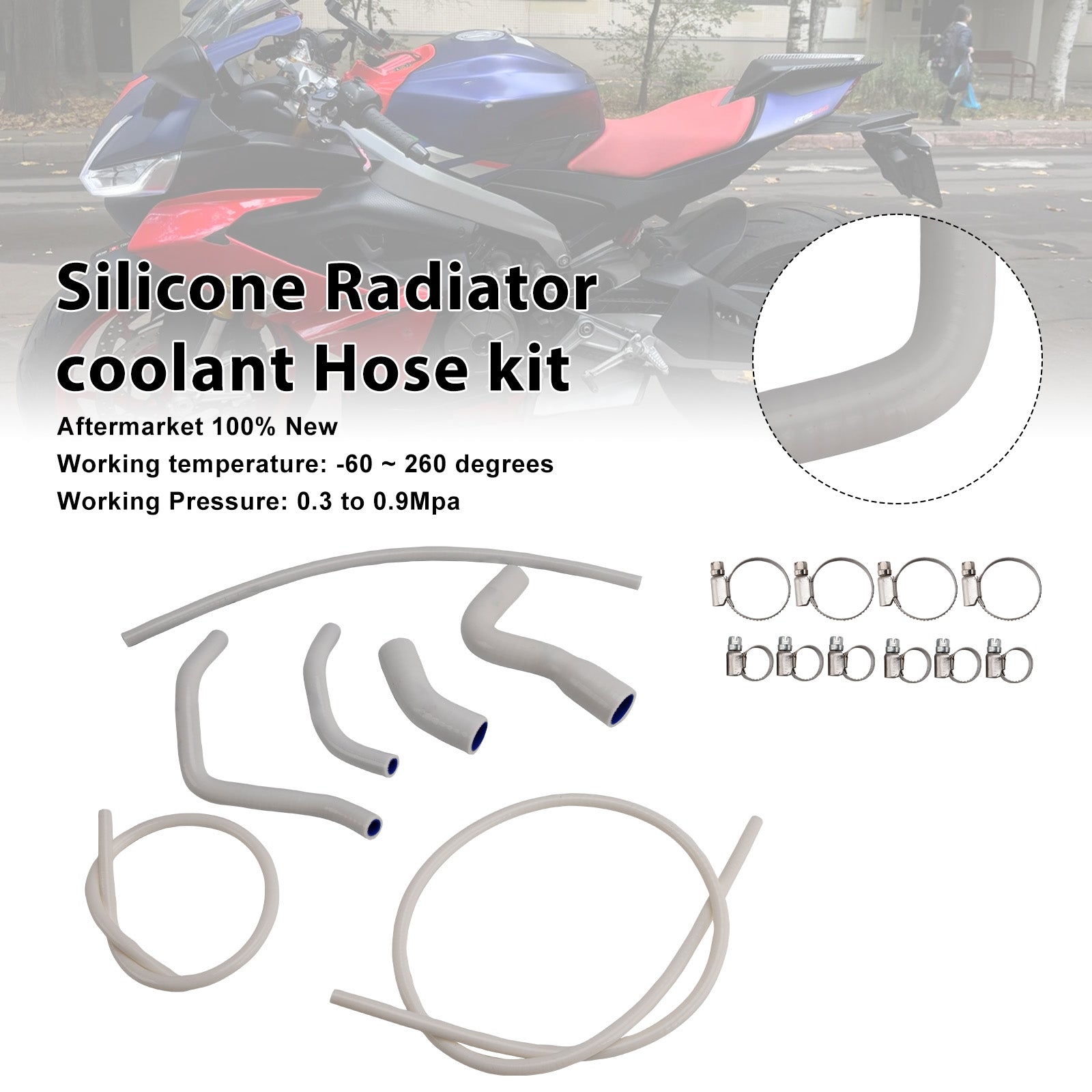 2021-2025 Aprilia RS 660 RS660 Silicone Radiator coolant Hose