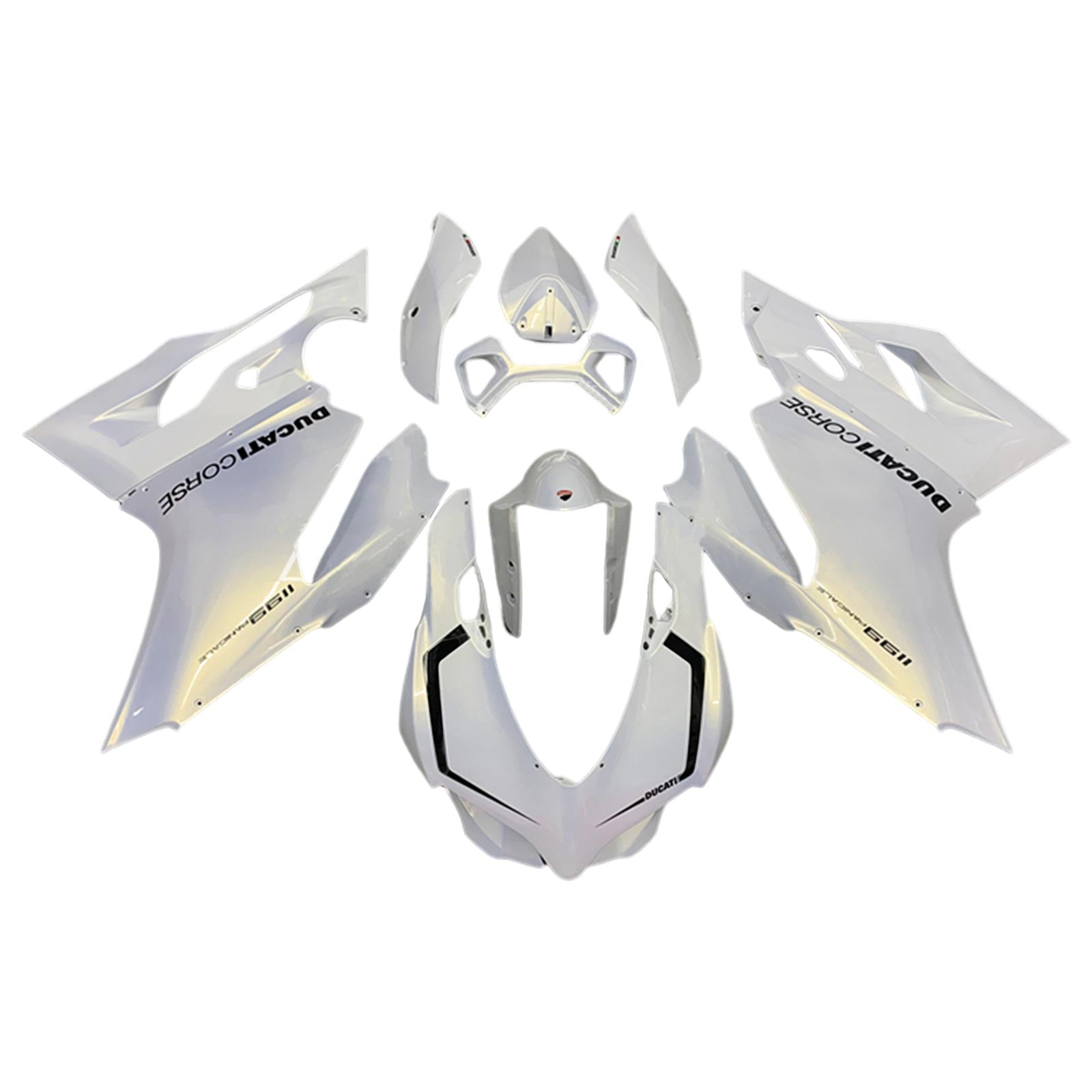 Amotopart 2012-2015 Ducati 1199 899 Pearl White Fearing Kit