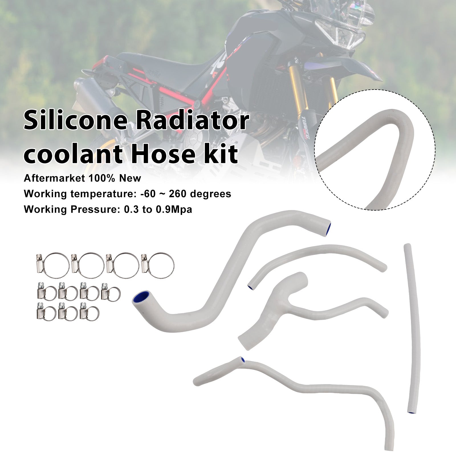 2022-2025 Aprilia Tuareg 660 Silicone Radiator coolant Hose