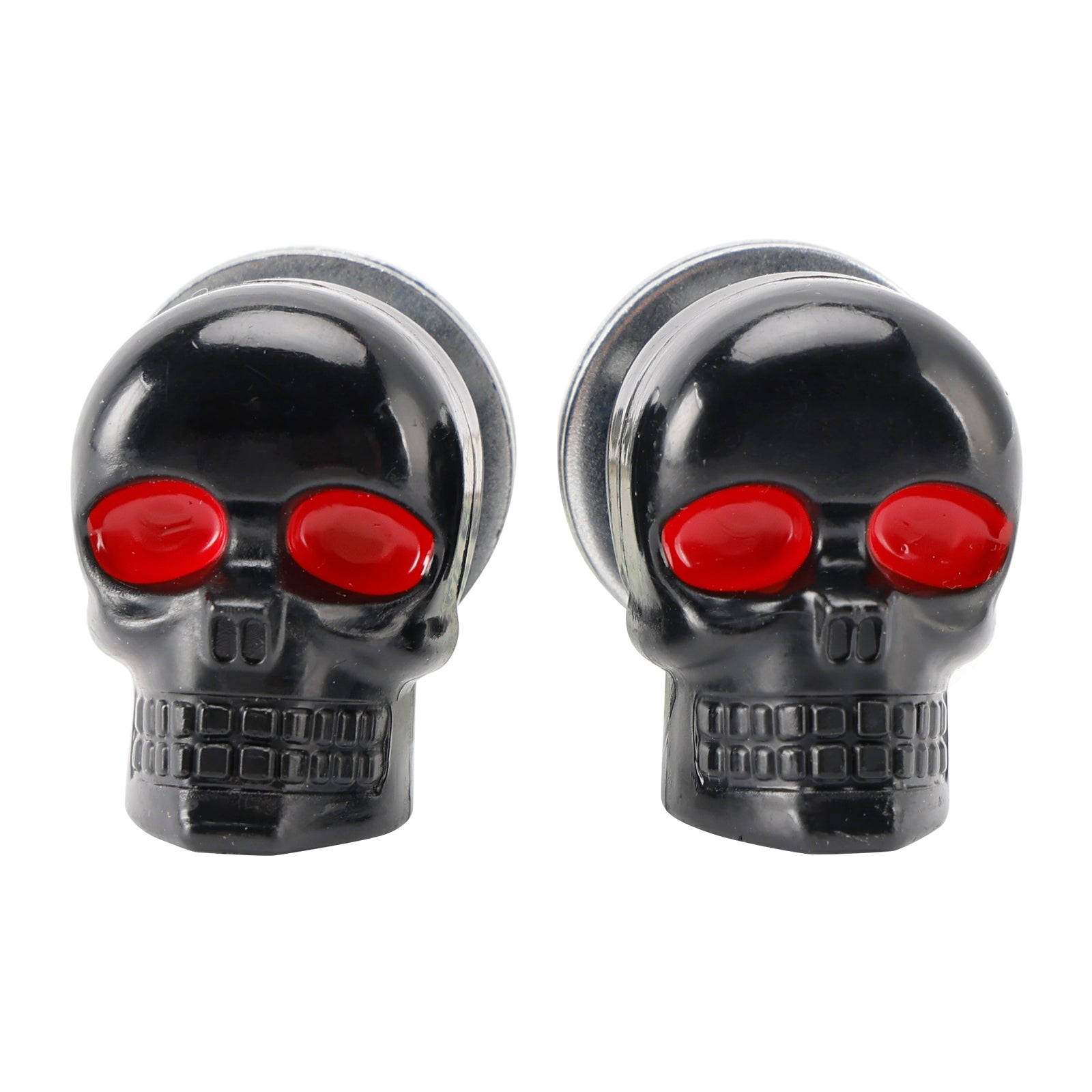 X2 M6 Plastic Custom Head Skull License Plate Frame Screws Bolts Hardware Black