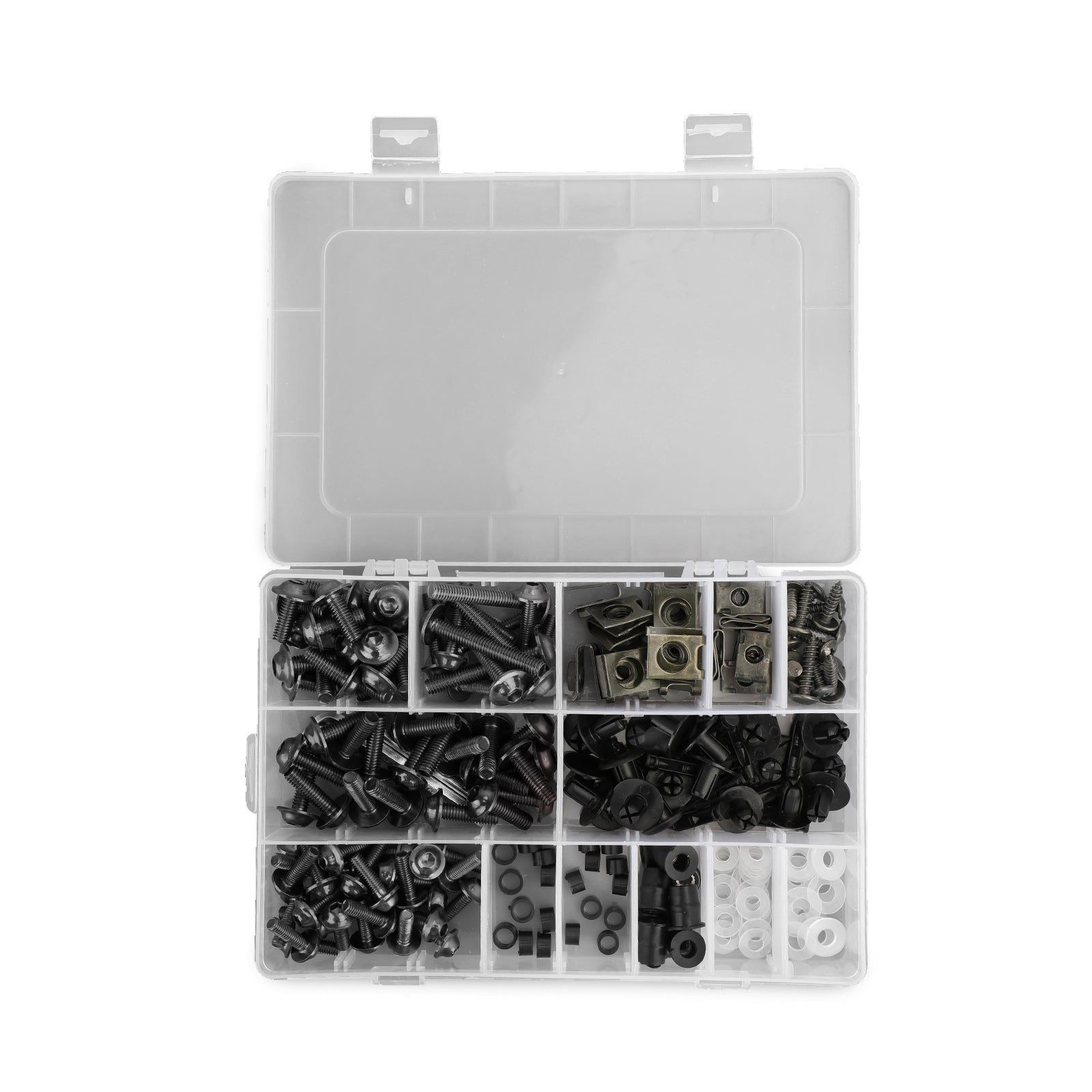 223pcs motocicleta sportbike bike windscreen stafffff kit de fixador de fixação parafuso de clipe bk