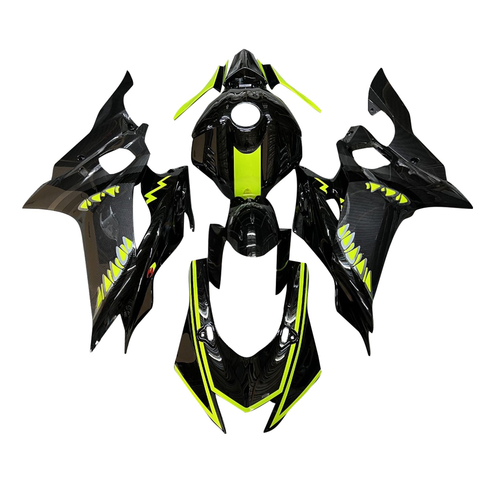 Amotopart 2017-2023 Yamaha YZF-R6 Carbon Fiber Yellow Fairing Kit