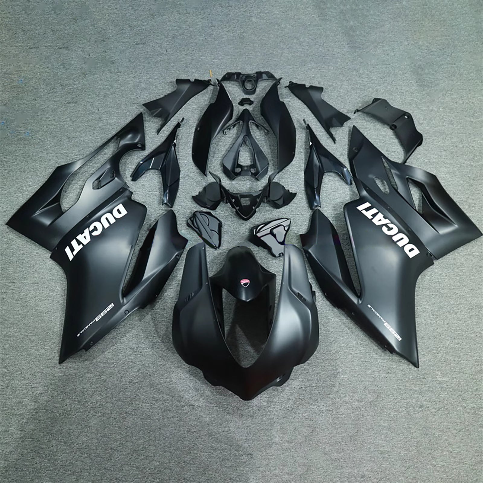 Amotopart 2015-2020 Ducati 959 Matte Black White Fairing Kit