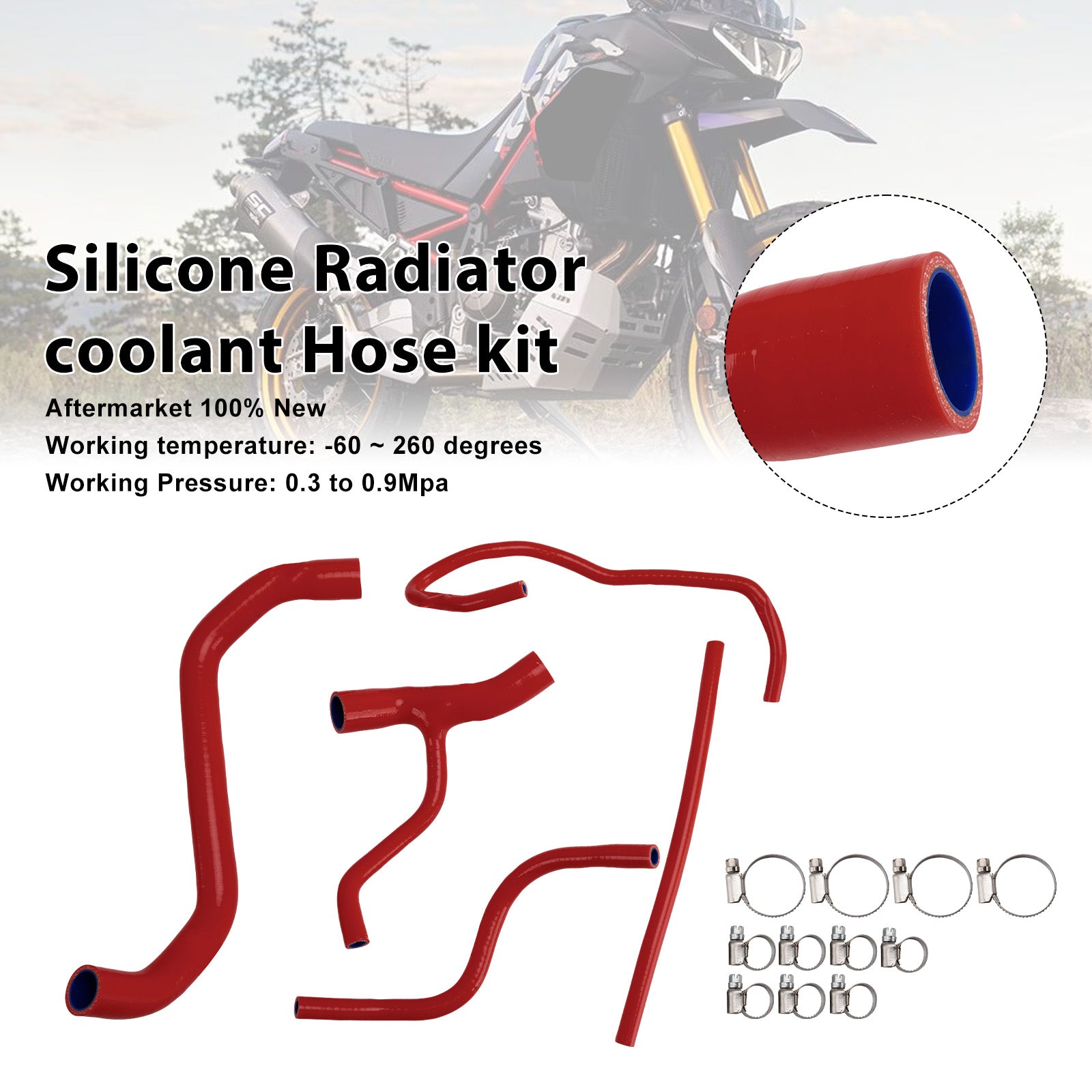 2022-2025 Aprilia Tuareg 660 Silicone Radiator coolant Hose