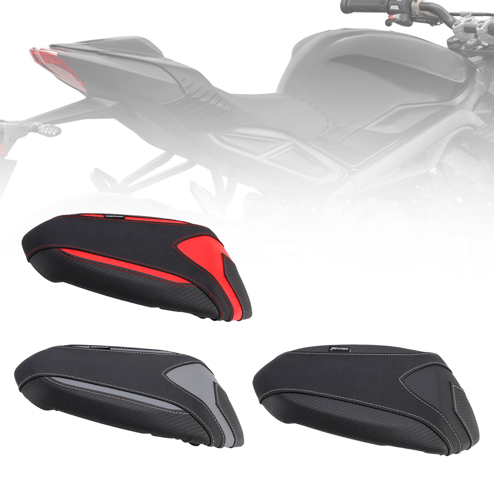 Triumph Street Triple 765 S R 19-24 Rear Passenger Seat Pillion Saddle Flat Black