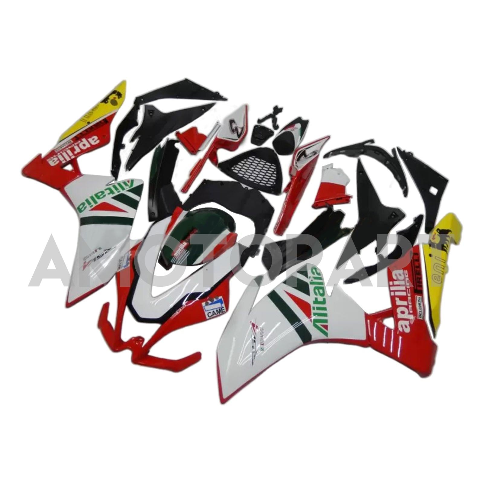 Amotopart 2009-2015 RSV4 1000 アプリリア ホワイト&レッド スタイル5 フェアリングキット