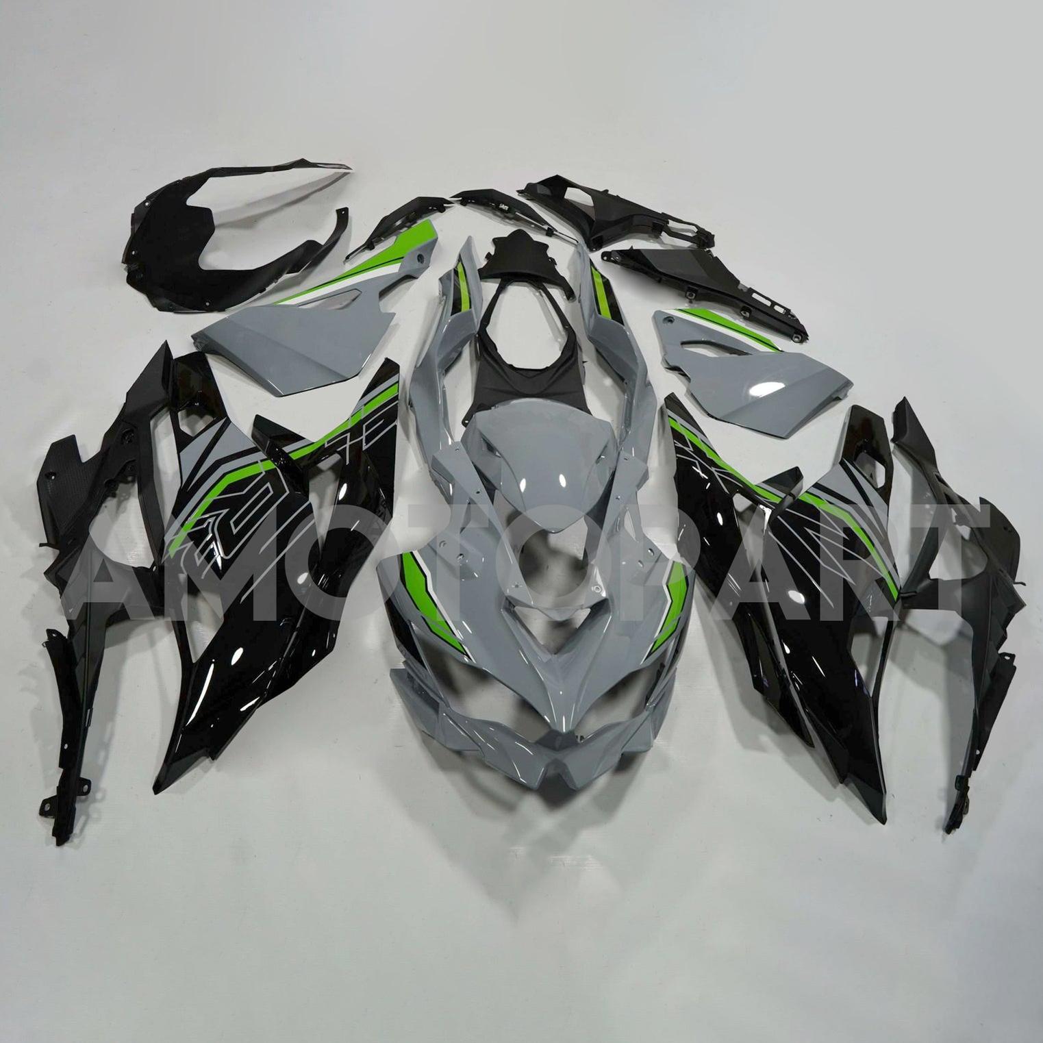 Amotopart 2019-2025 Ninja ZX-25R ZX-4R ZX-4RR Kawasaki Grey&Green Fairing Kit