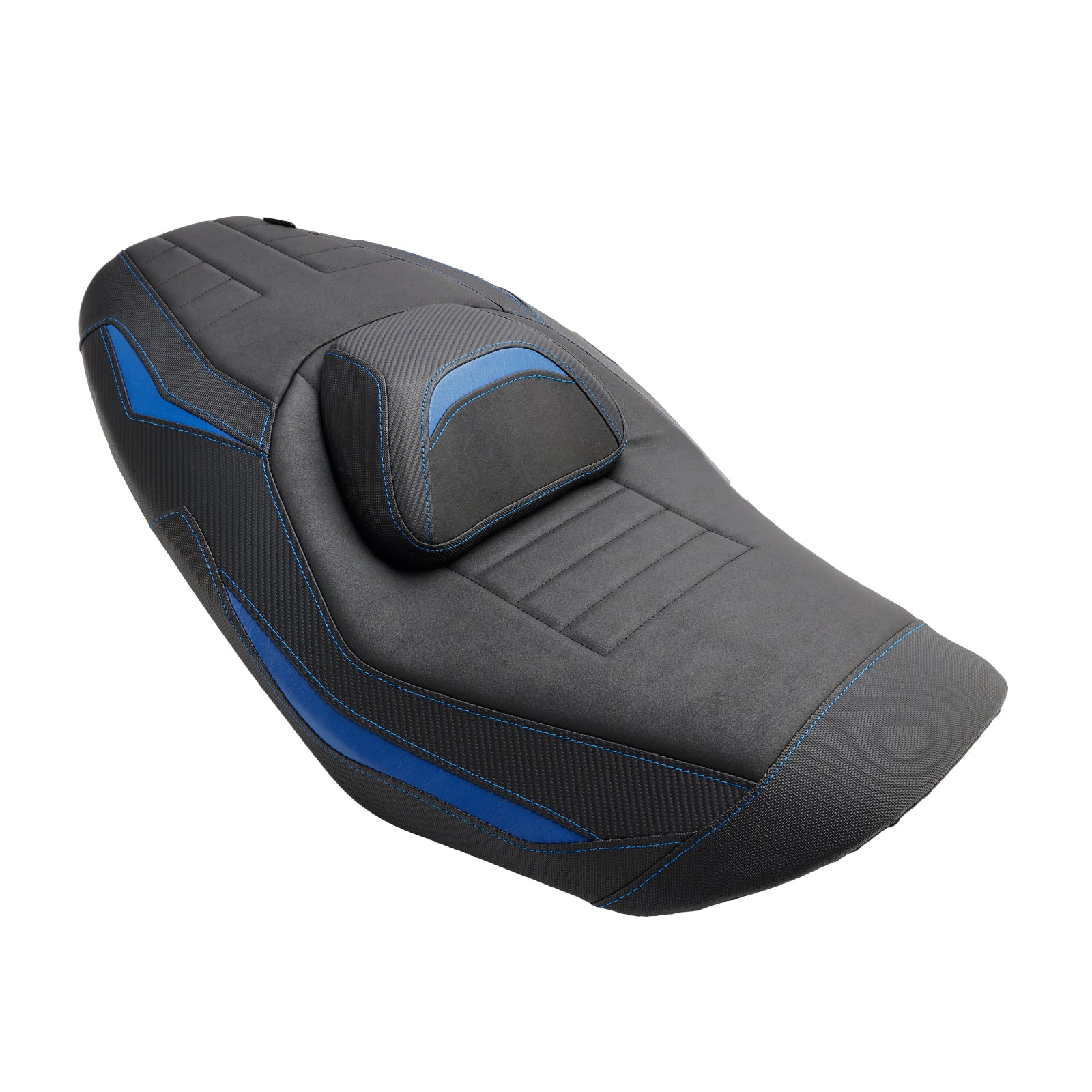 2022-2024 YAMAHA T-MAX VÄRMANDE FRAM BAKTAR PASSENGER SEAT Blue Yellow