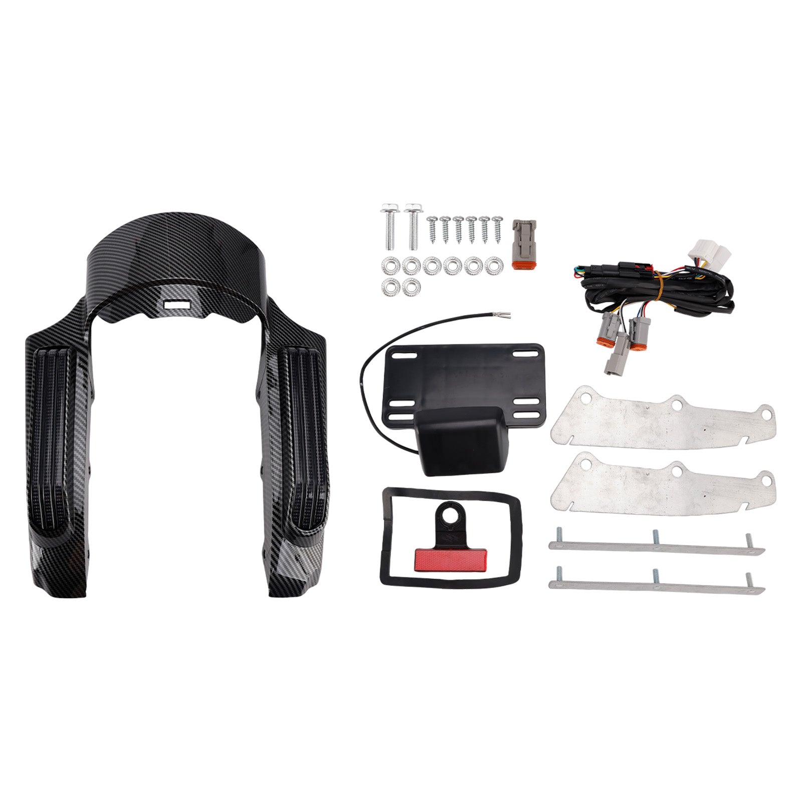 Passend für 2014 Touring Road King FLHR Street Glide Heckfender mit LED-Beleuchtung