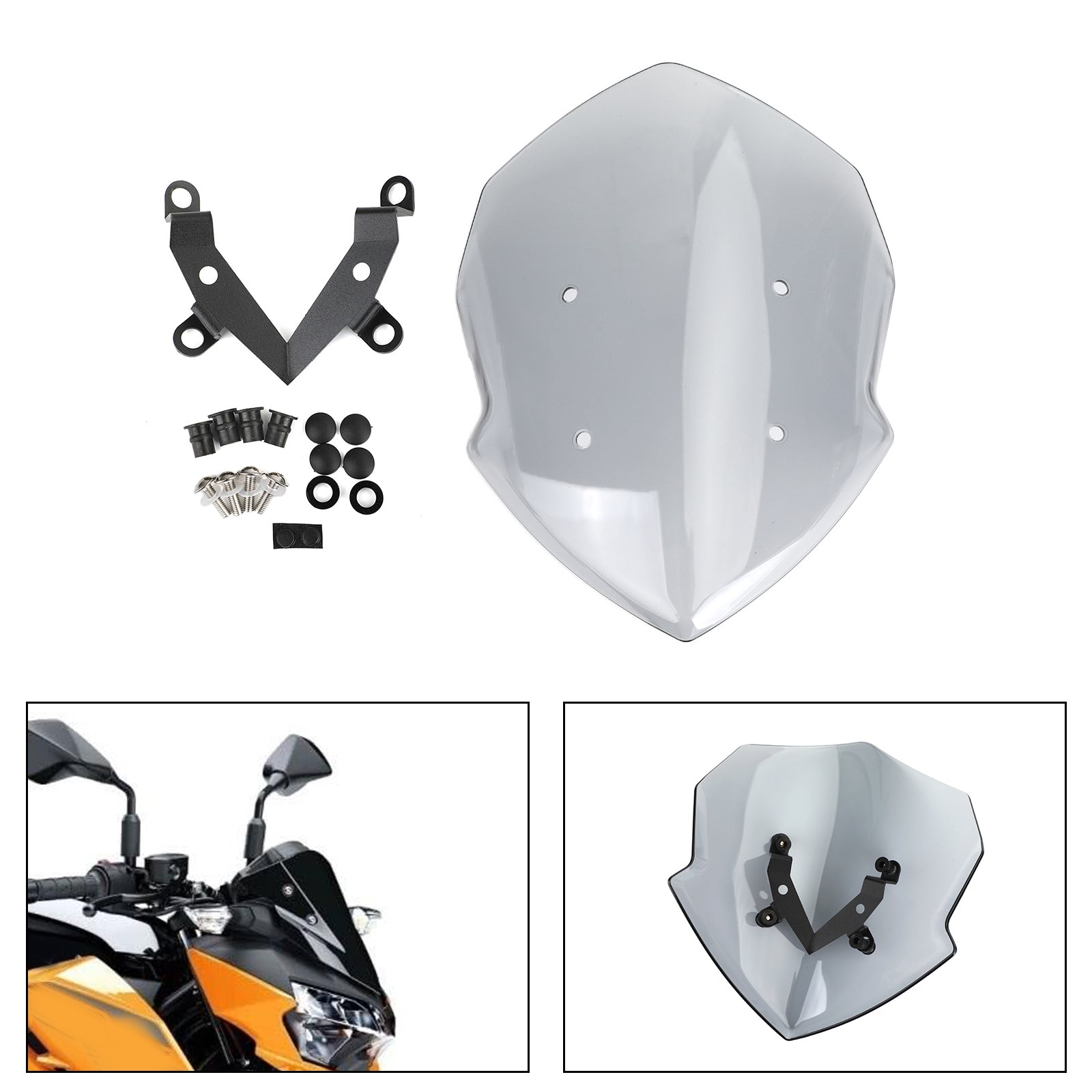 19-20 Kawasaki Z125 ABS 4mm motorsykkel frontrute skjerm frontrute