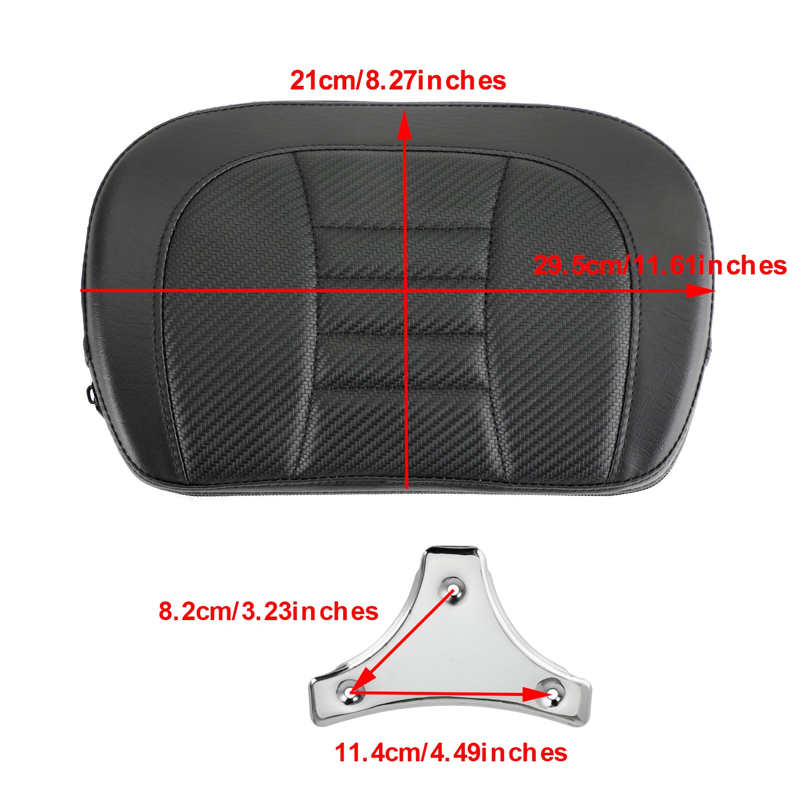 Driver Rider Sissy Bar Seat Backrest Pad for CVO Street Glide FLHXSE 2015-2021