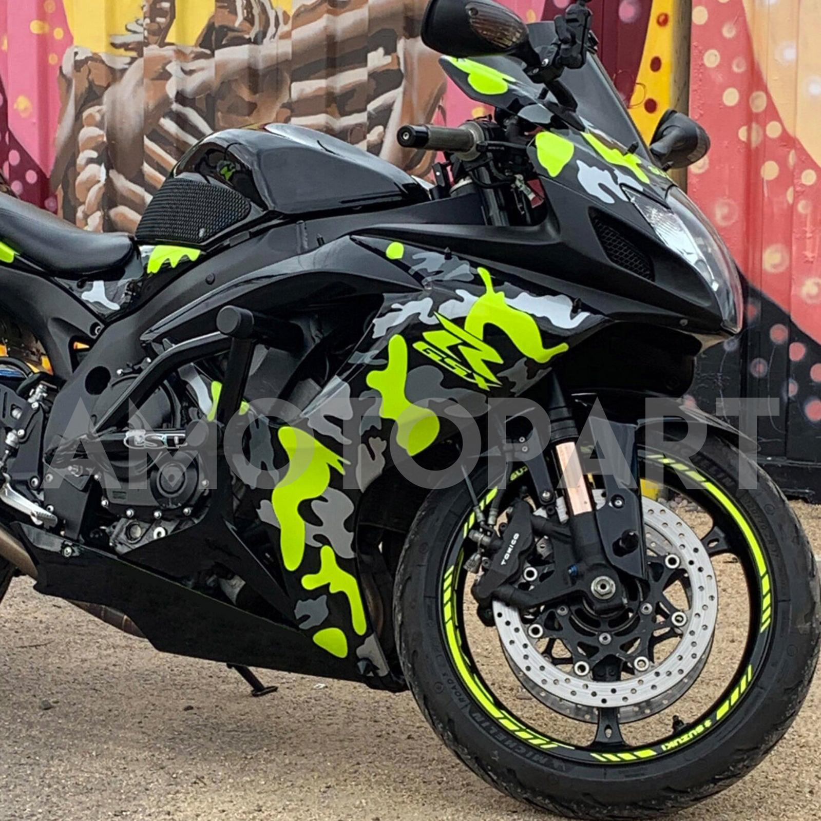 Amotopart 2006-2007 Suzuki GSXR 600/750 Yellow Grey Black Fairing Kit