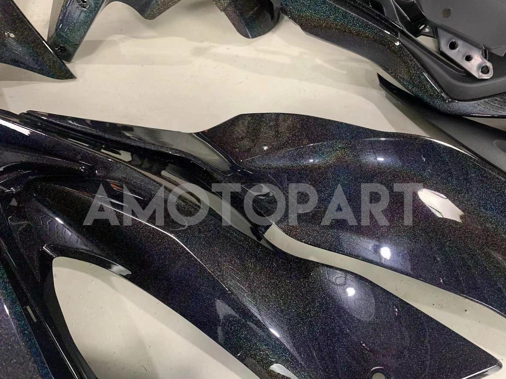 Amotopart Kawasaki 2019-2023 ZX6R Black Rainbow Fairing Kit